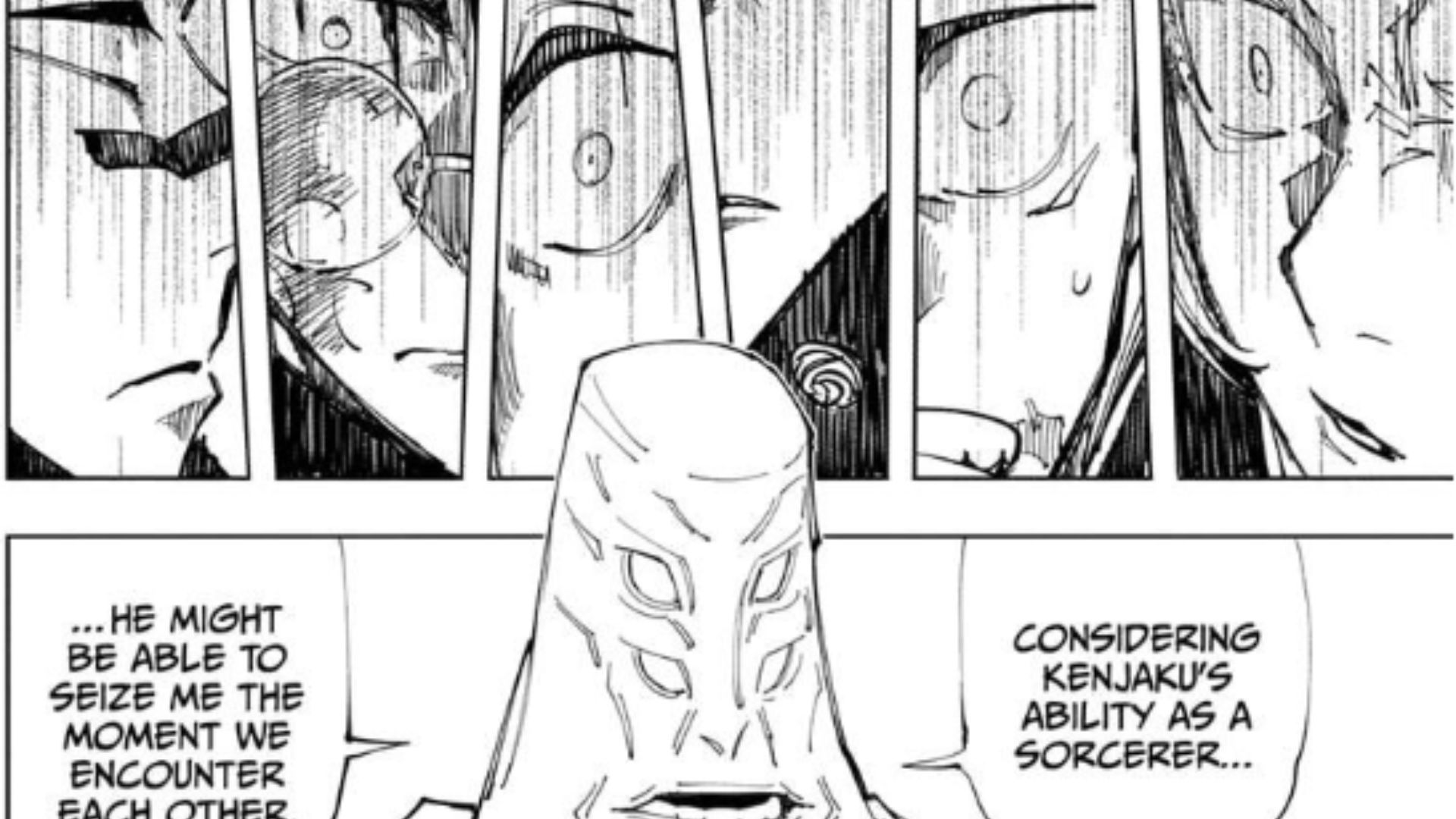 Tengen exposing Kenjaku&#039;s plan (Image Source: VIZ)