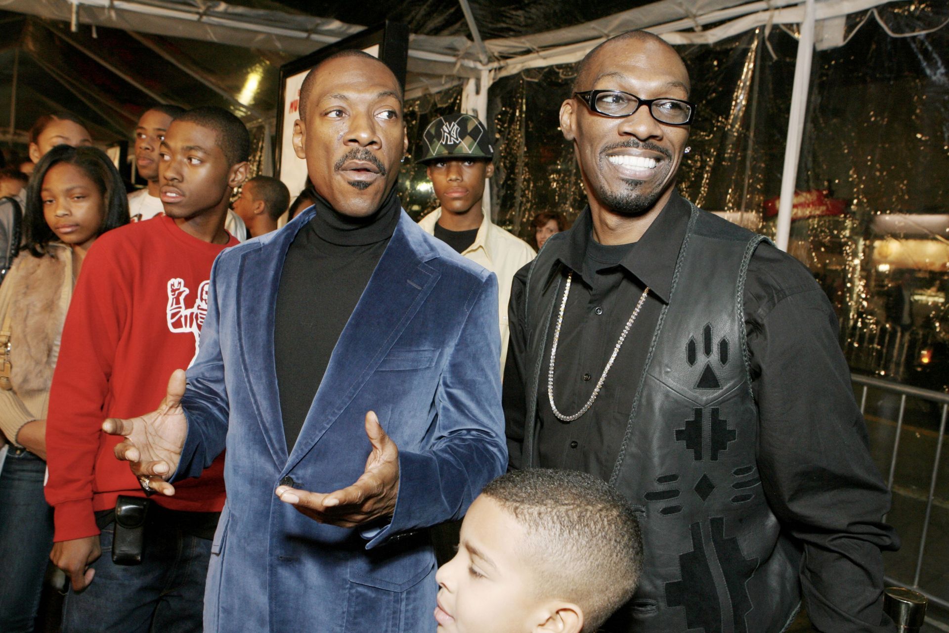 Eddie and Charlie Murphy At The Los Angeles Premiere of DreamWorks Pictures&#039; &quot;NORBIT&quot; - Source: Getty