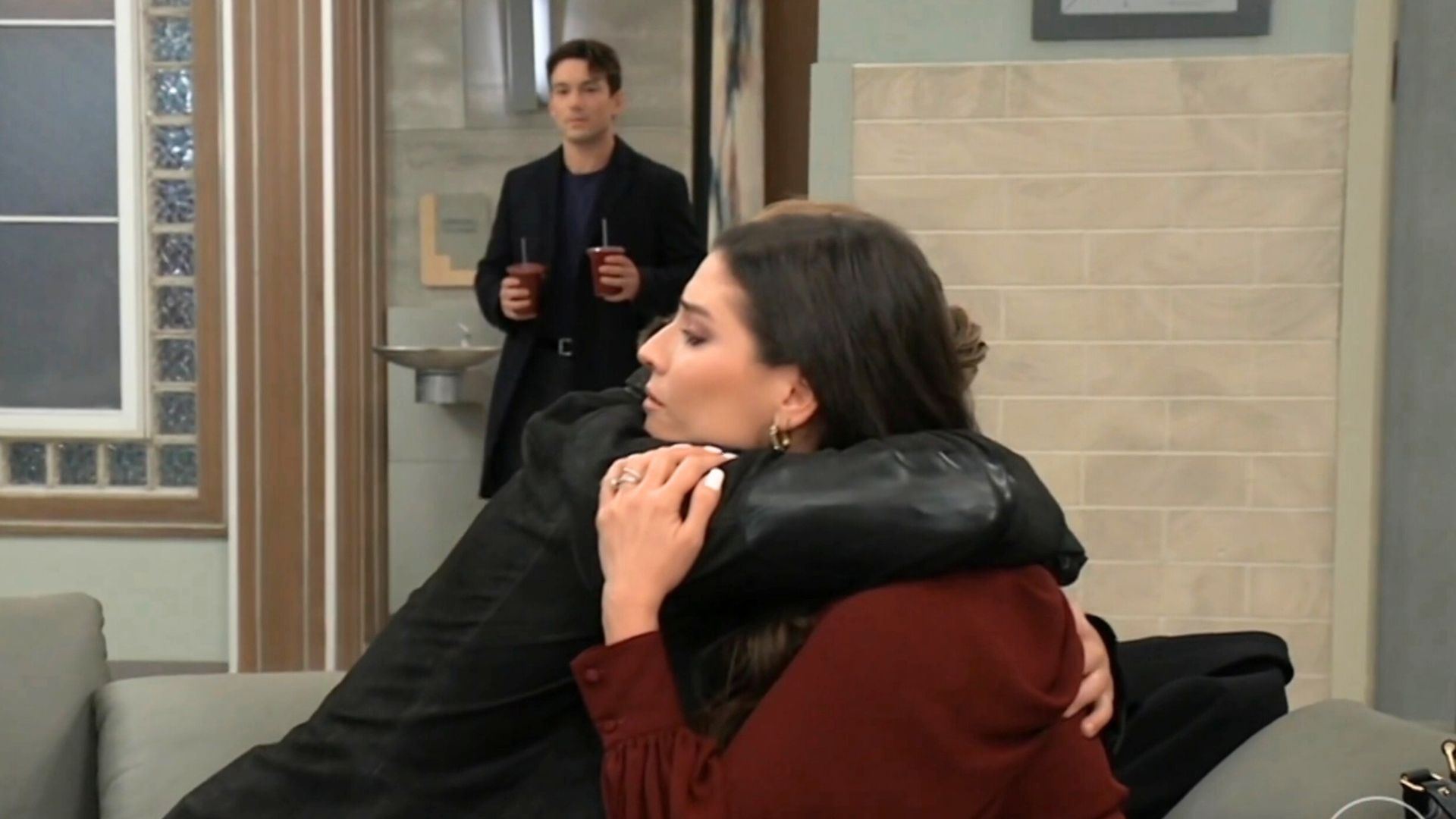 Gio gave Brook Lynn a big ol&#039; hug on General Hospital | Image: ABC