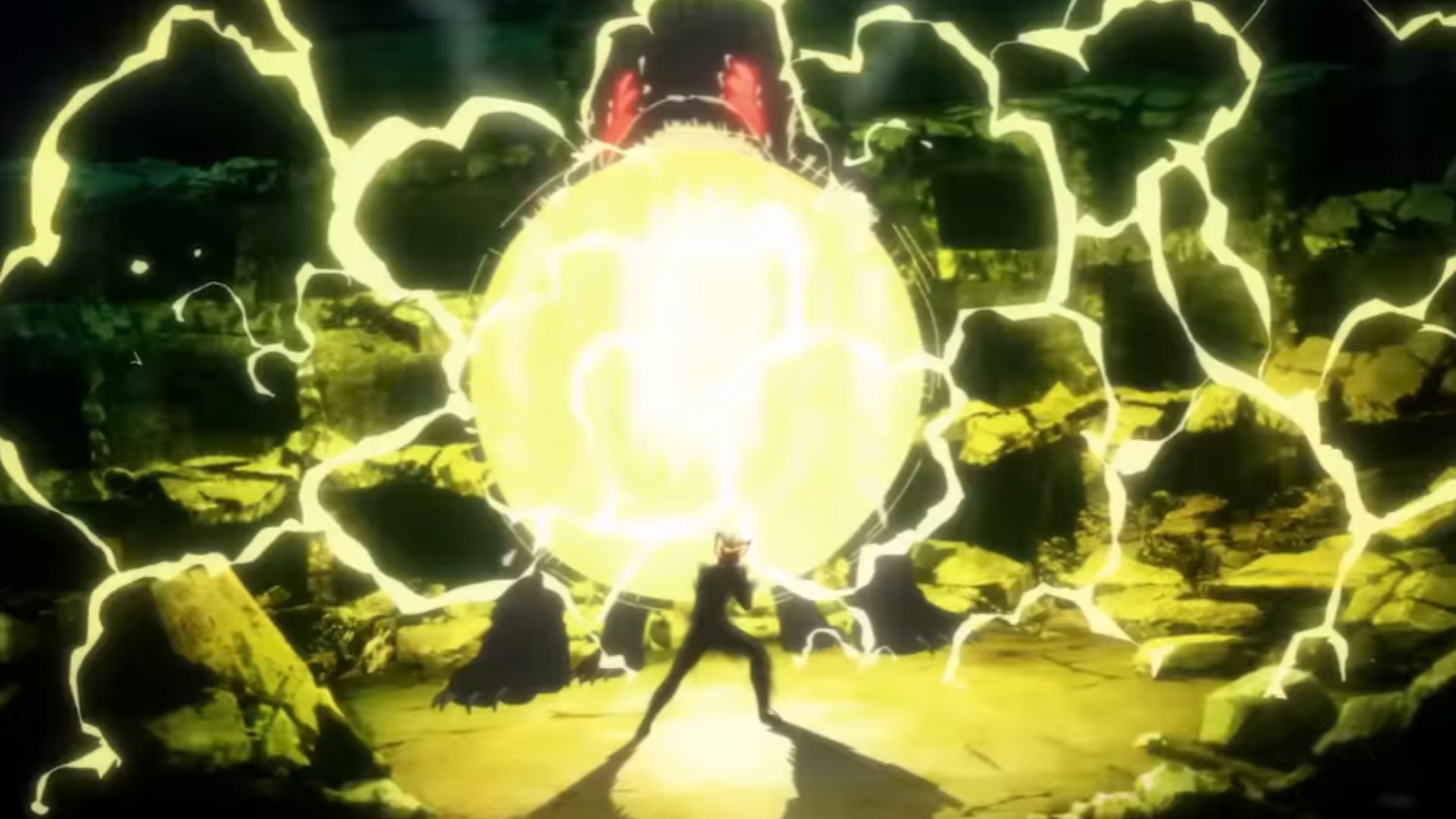 Overgrown Rover&#039;s energy blast to Garou (Image Source: J.C. Staff)