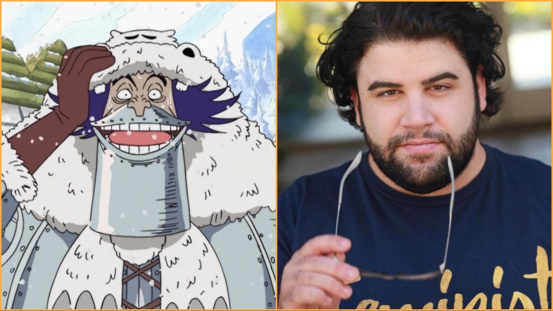 Wapol and Rob Colletti (Image Credit: Toei Animation and Instagram@rob.colletti)