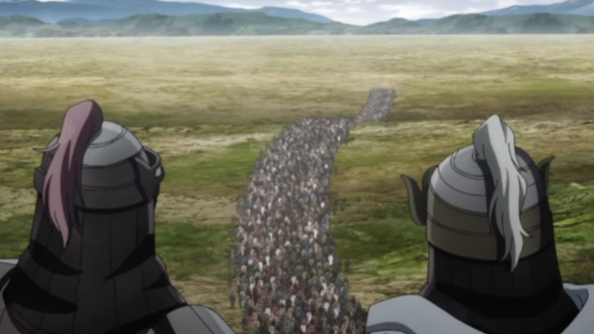 Refugees entering Ye after their fortresses were conquered by the Xin army (Image Source: Studio Pierrot)