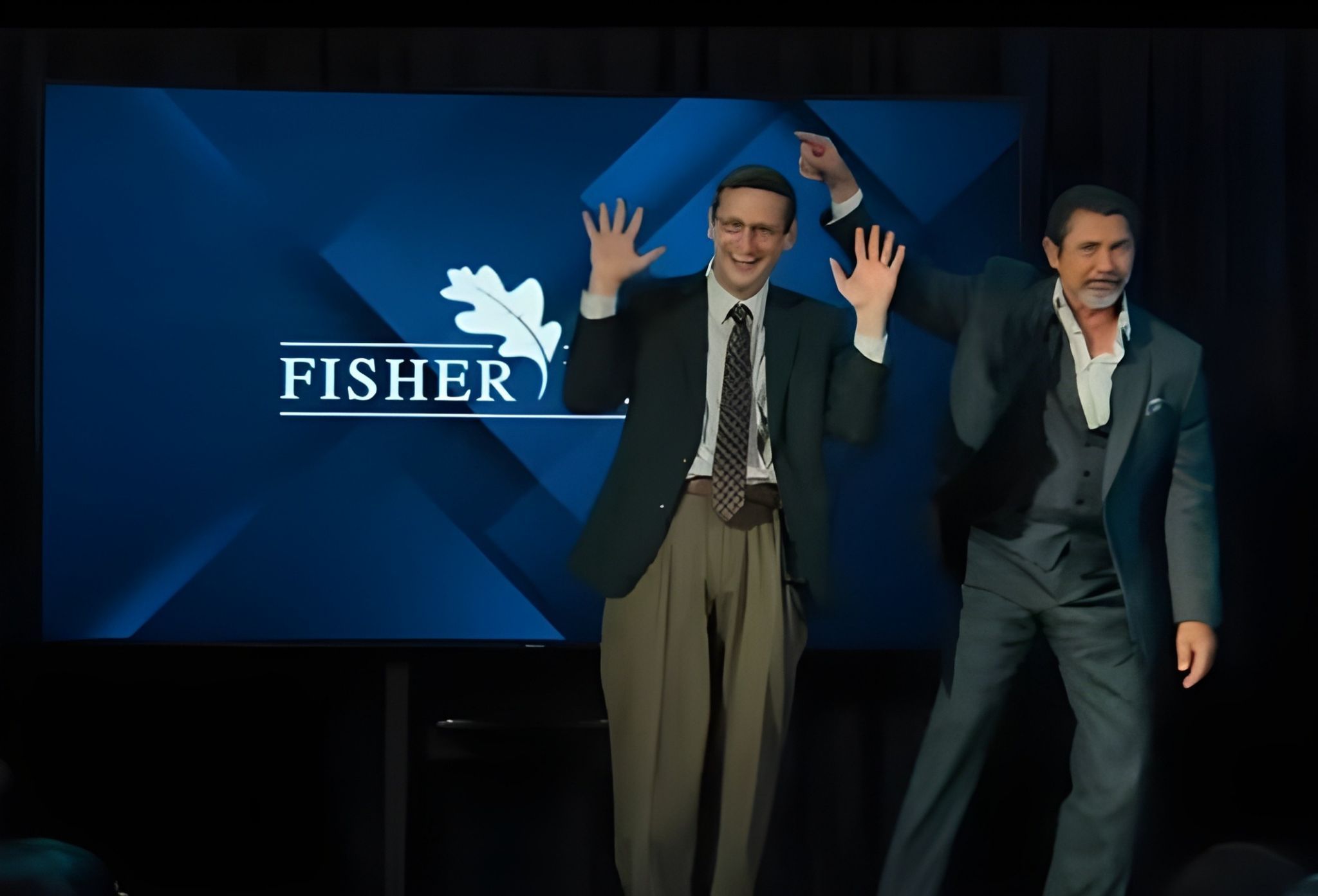 A scene from the latest HBO comedy thriller The Chair Company | Image source: HBO Max on YouTube