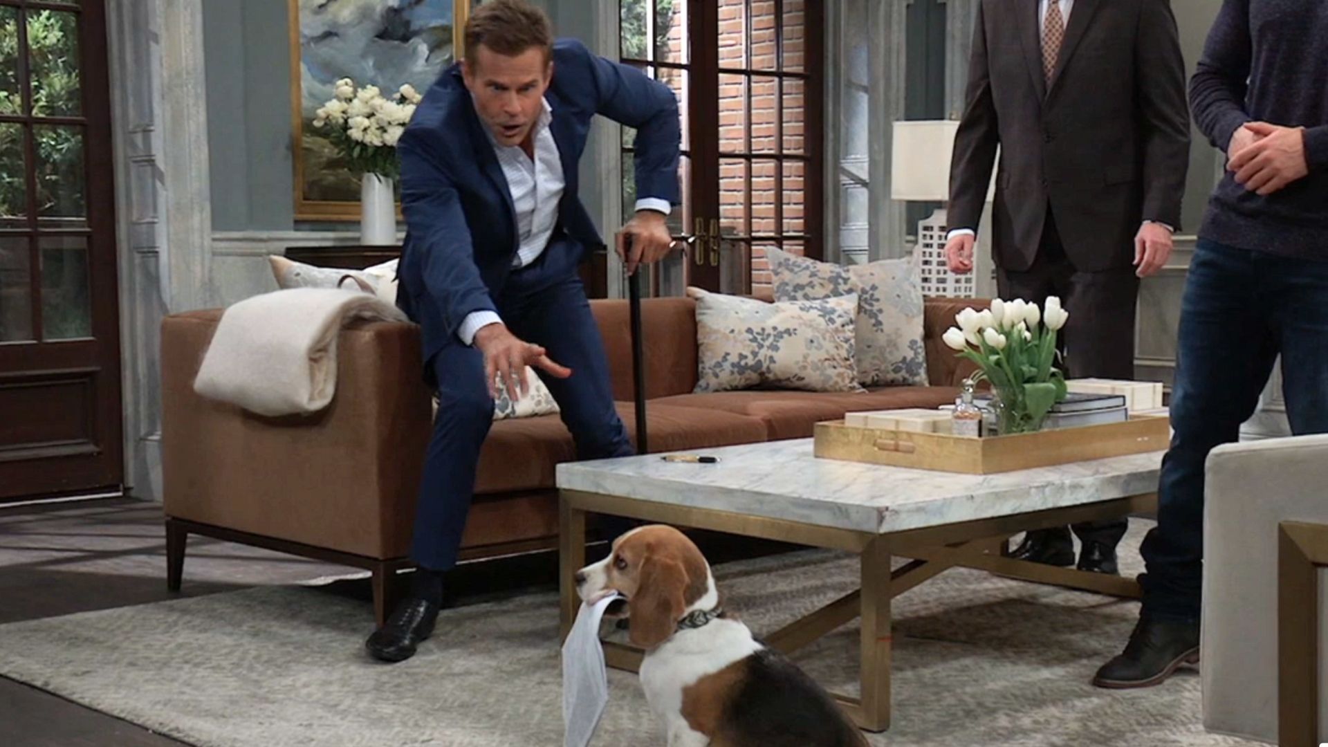 Drew&#039;s sinister plans are foiled by a dog | Image: ABC