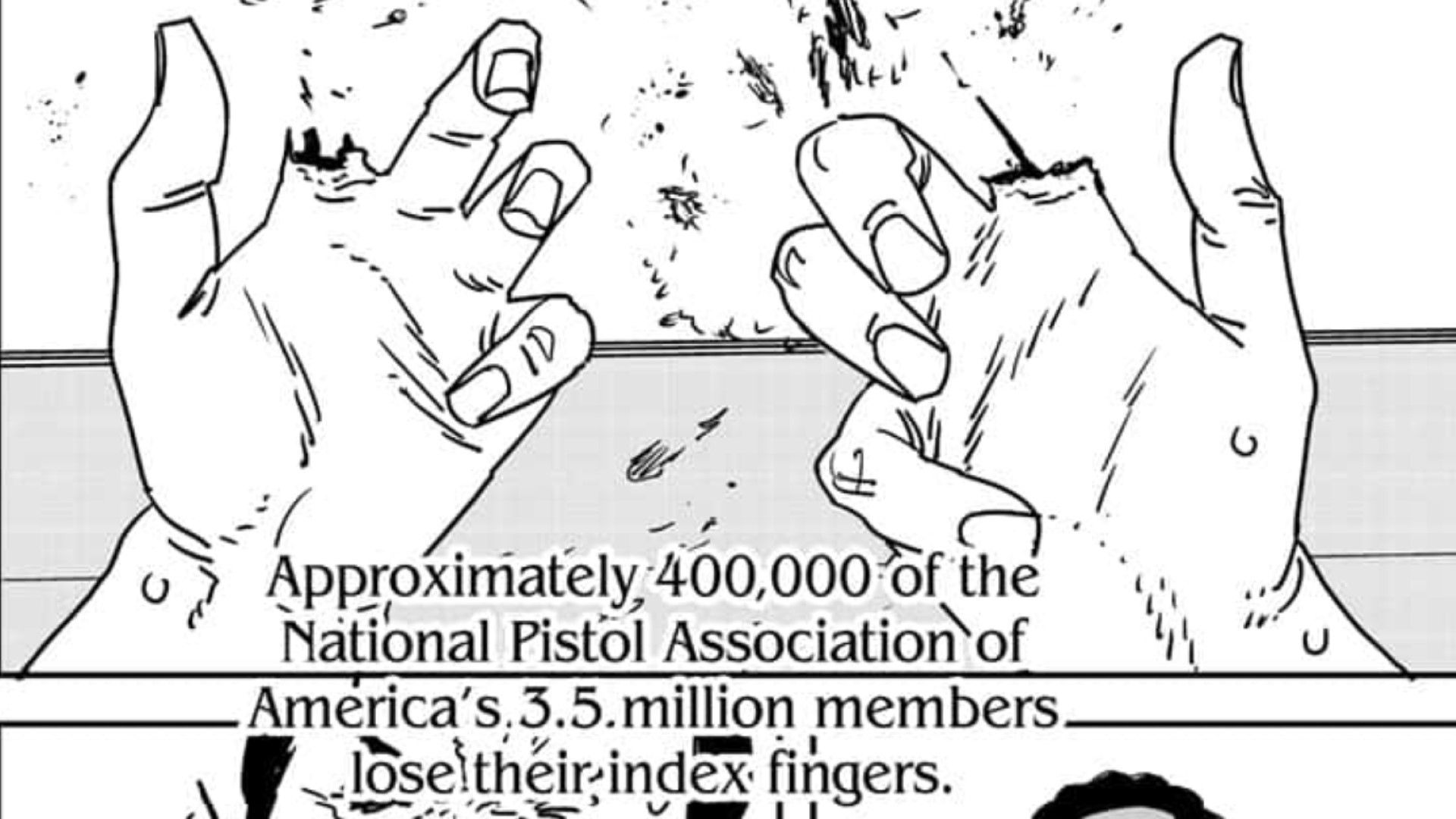 People losing their index fingers (Image Credit: Shueisha)