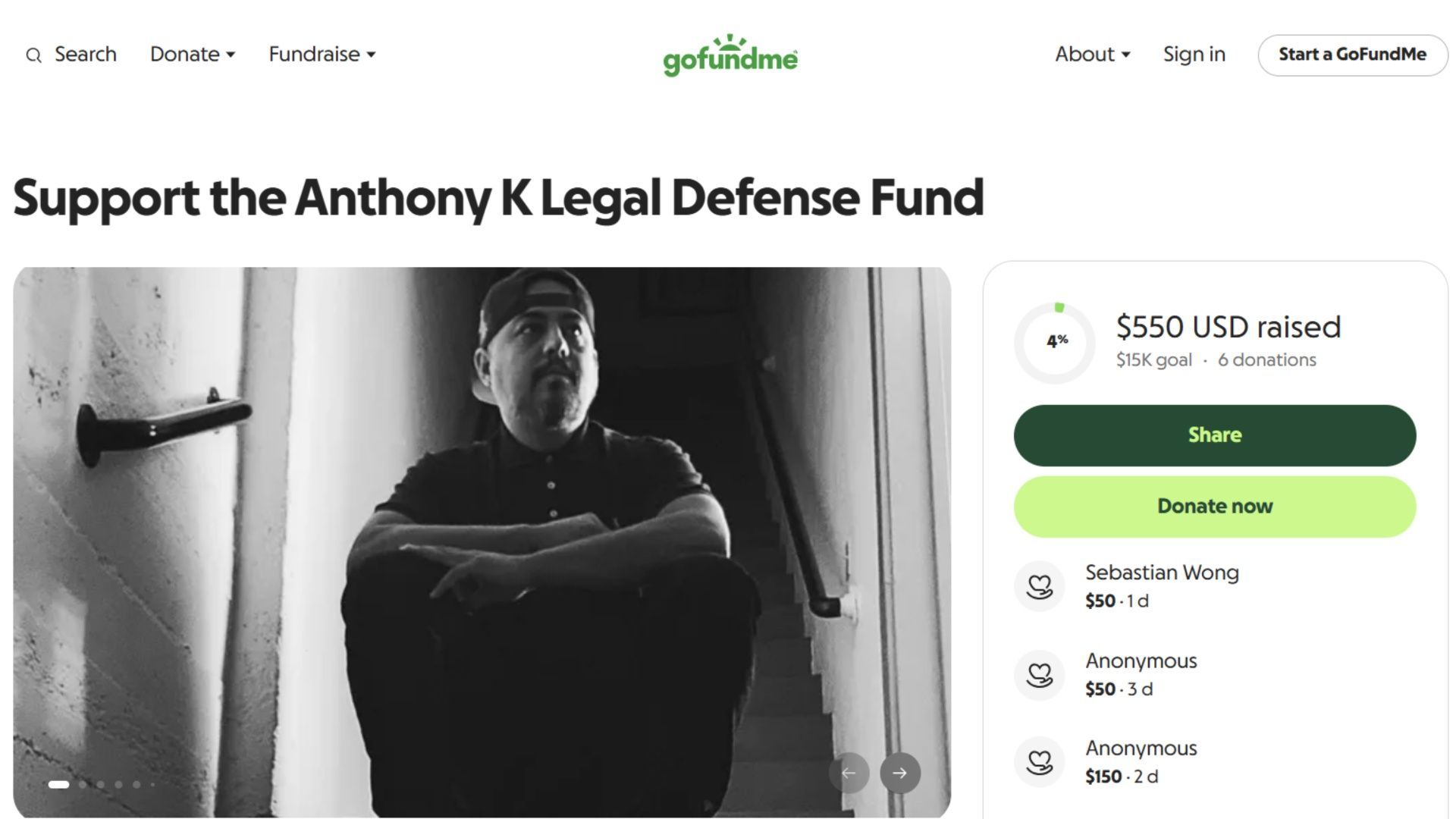 Anthony Krayenhagen has been arrested for allegedly threatening Channce Condit. (Image via GoFundMe)