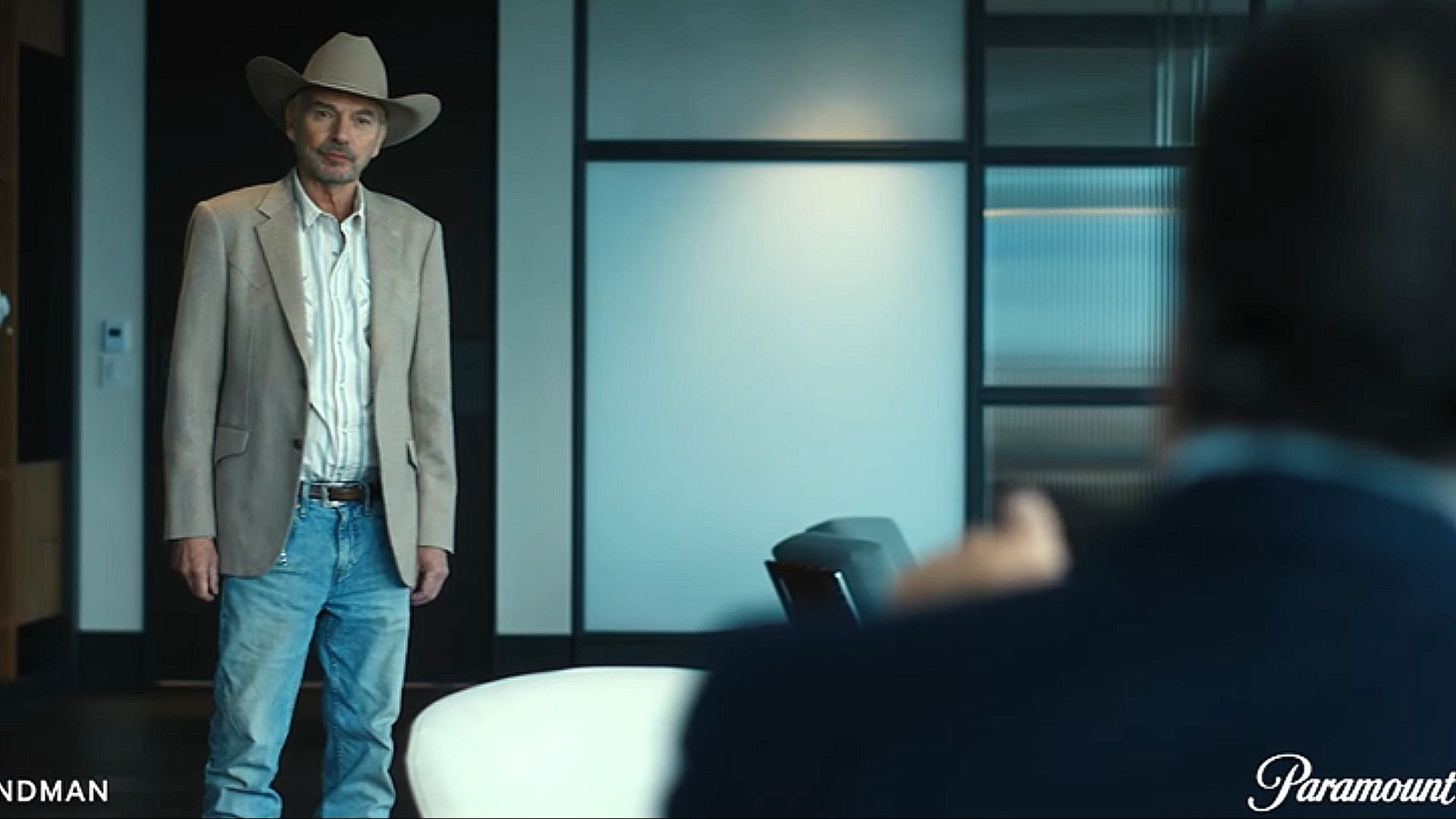 Tommy tries to save M-Tex (Image via Landman Official| YouTube) 