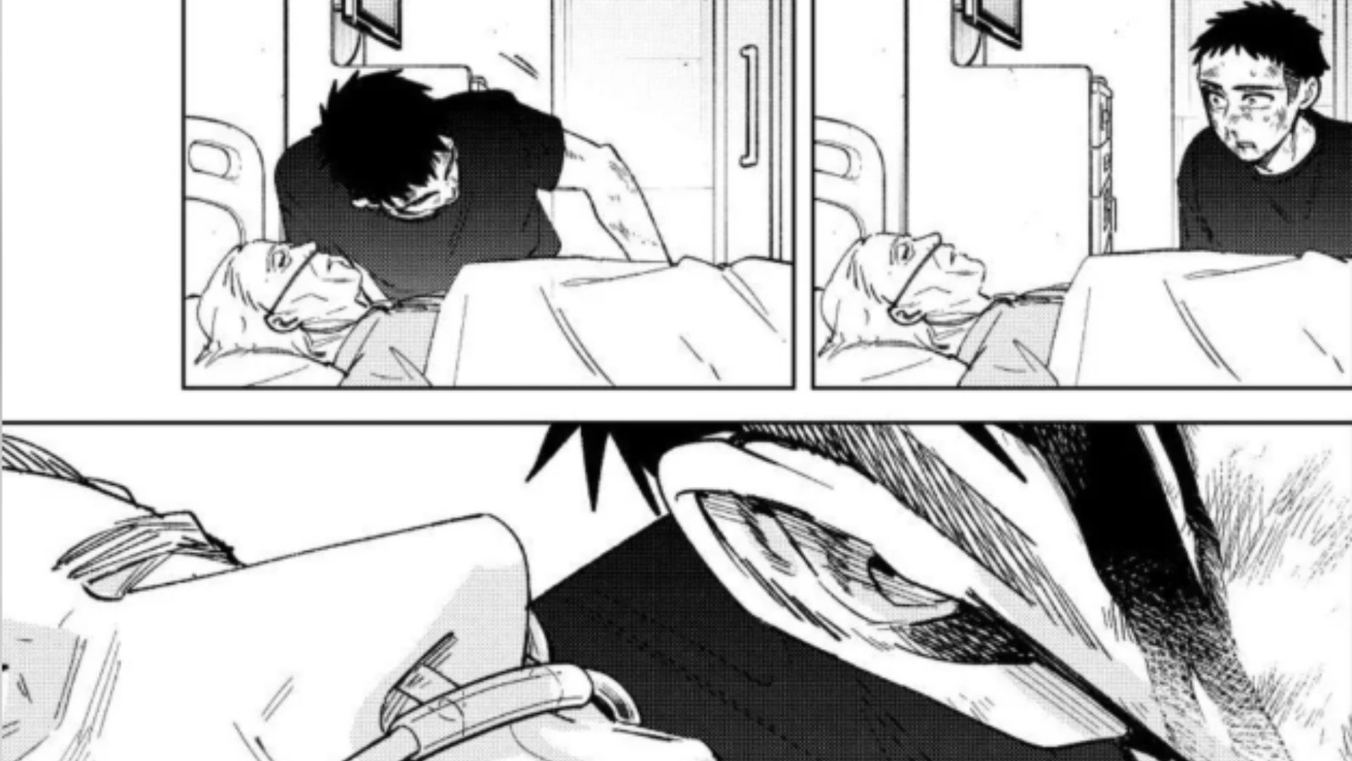 Momijikawa reaches his grandmother&#039;s room in the hospital (Image Source: K Manga)