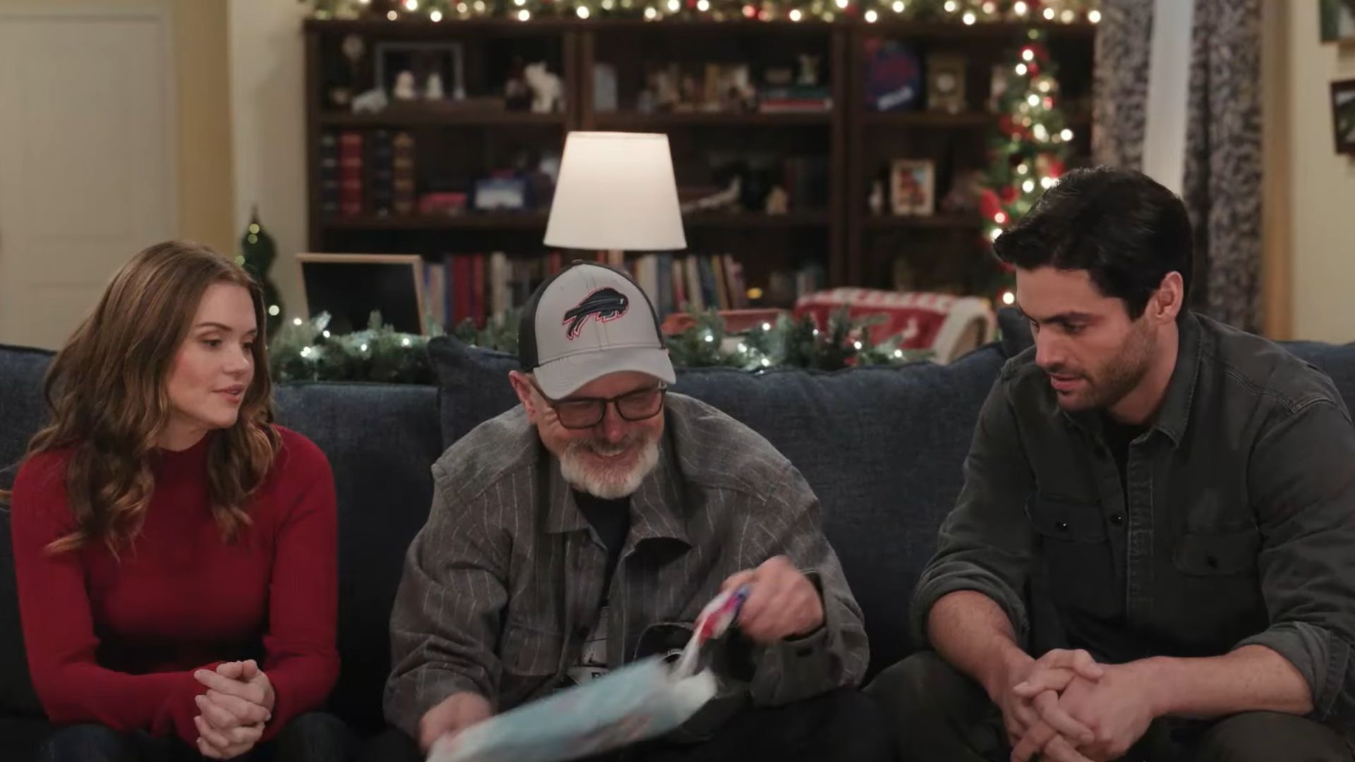 A still from Holiday Touchdown: A Bills Love Story