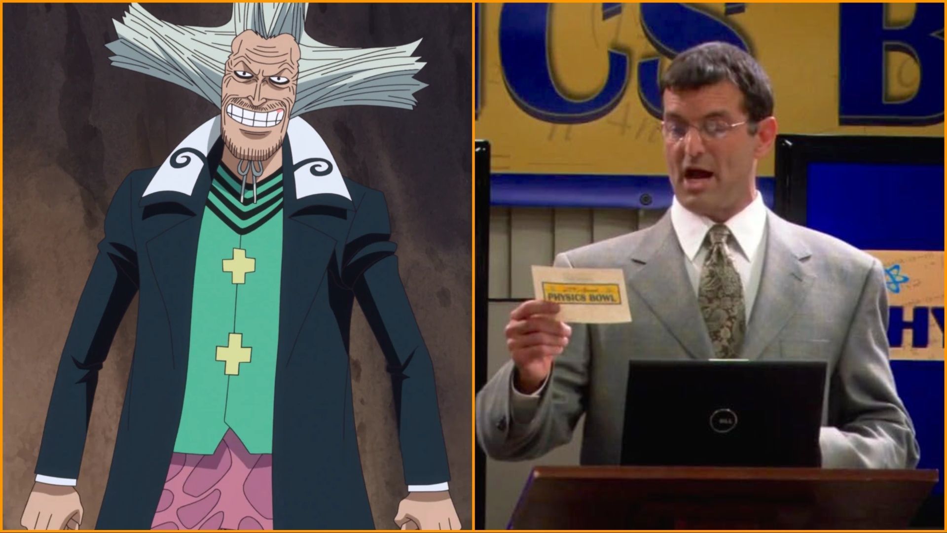 Dr. Hiriluk and Mark Harelik (Image Credit: Toei Animation and Warner Bros. Television)