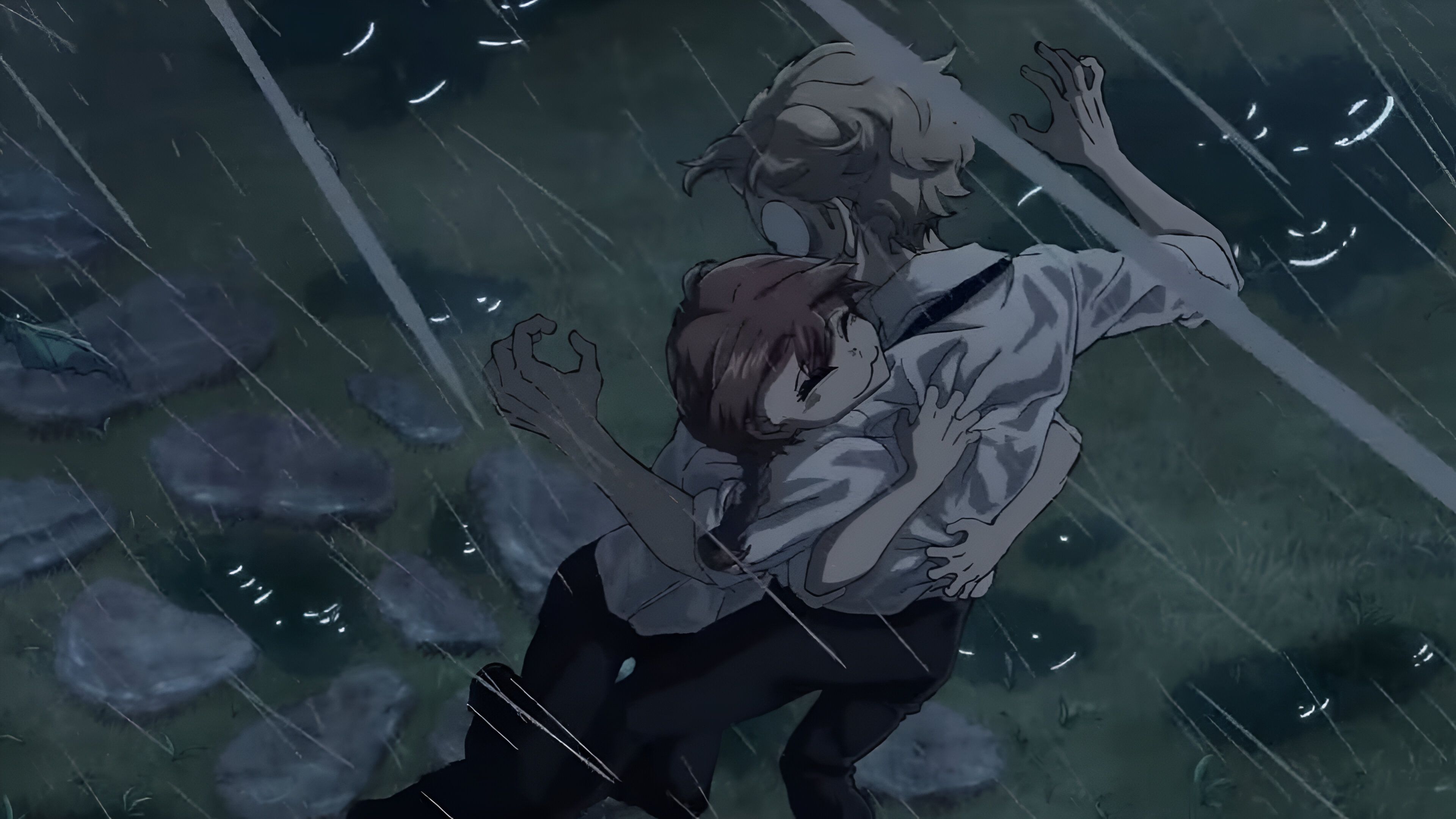 A typhoon hits in SANDA Episode 5 