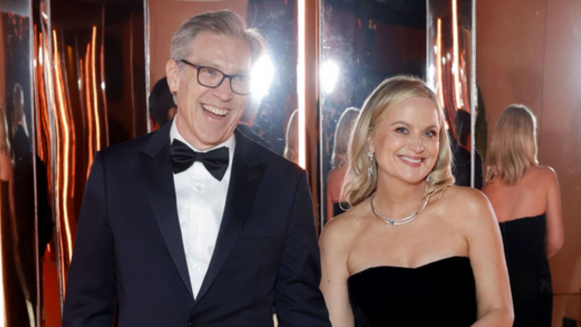 Joel Lovell and Amy Poehler attend the 2025 Vanity Fair Oscar Party Hosted By Radhika Jones (Source: Getty)