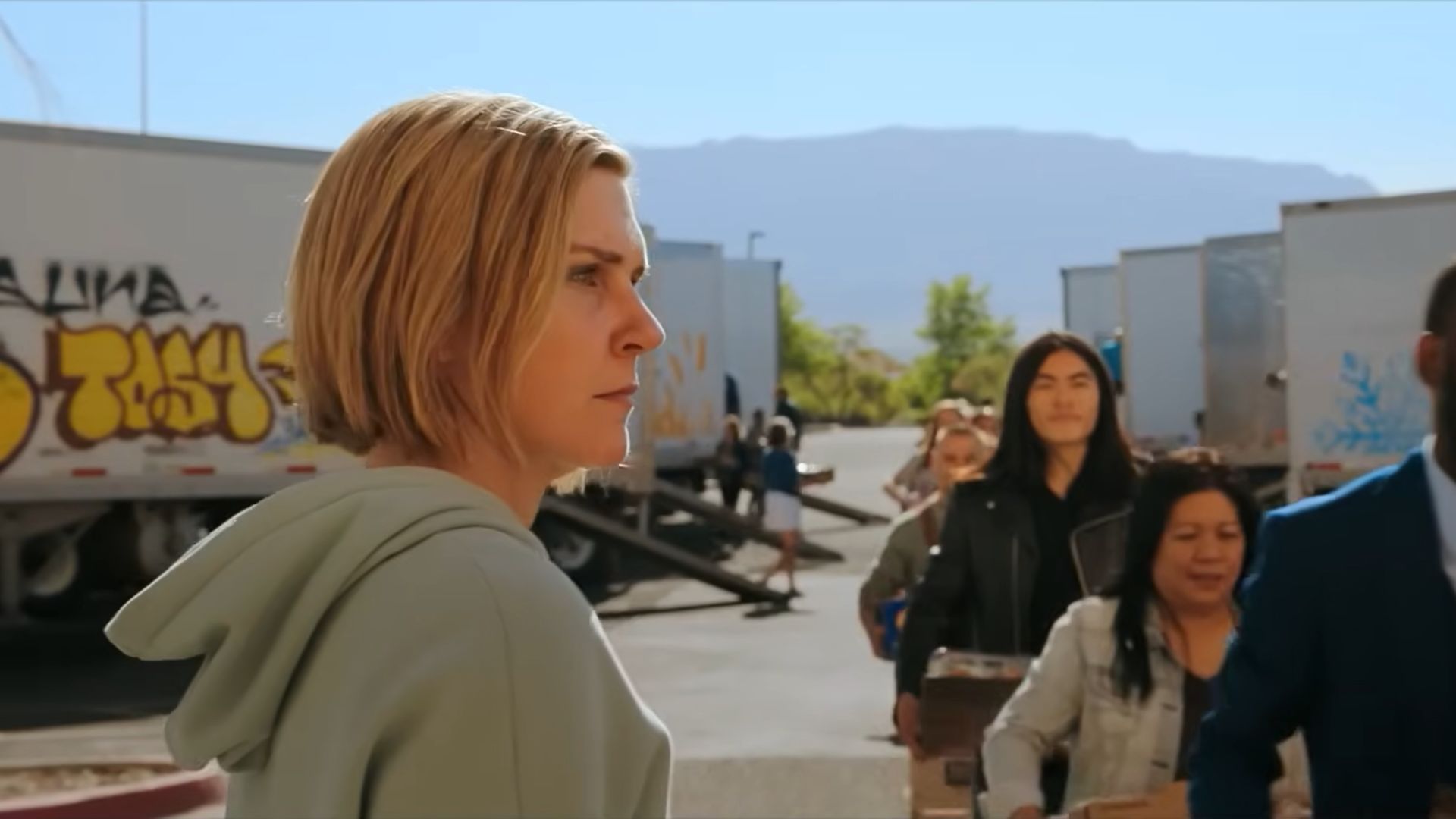 A still from Pluribus. (Image via Apple TV)