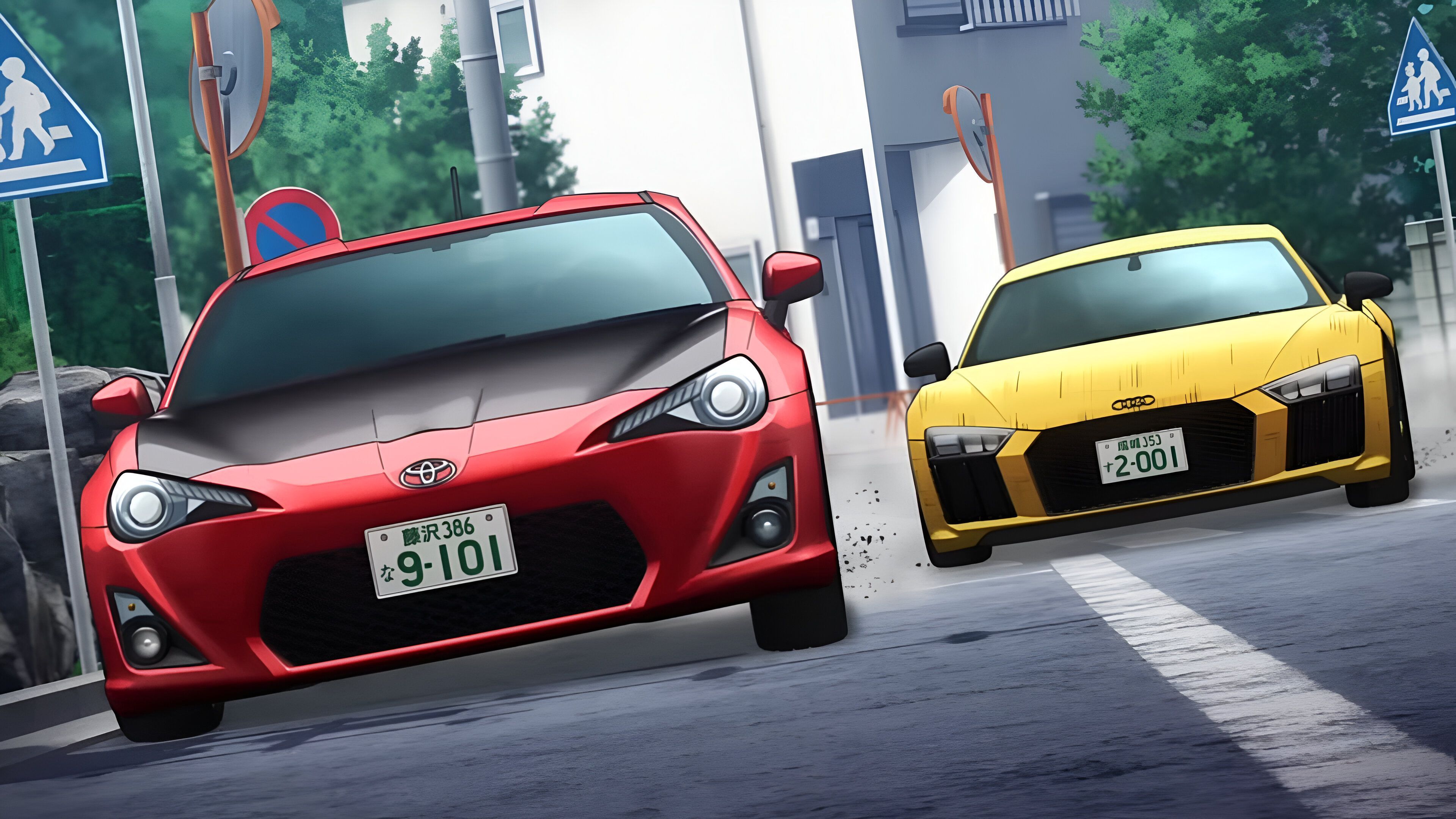 A car racing scene from MF Ghost Season 3 