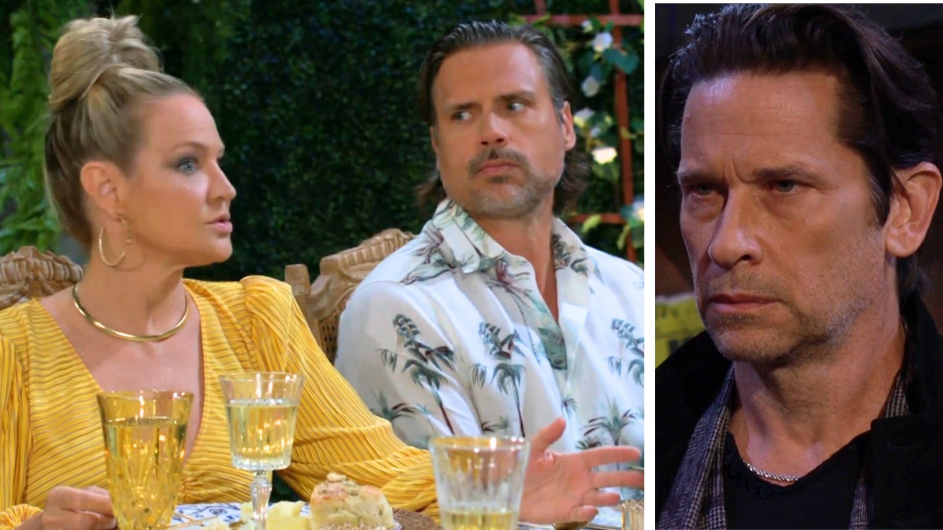 Sharon Case (Sharon), Joshua Morrow (Nick), and Roger Howarth (Matt) on The Young and the Restless | Image: CBS