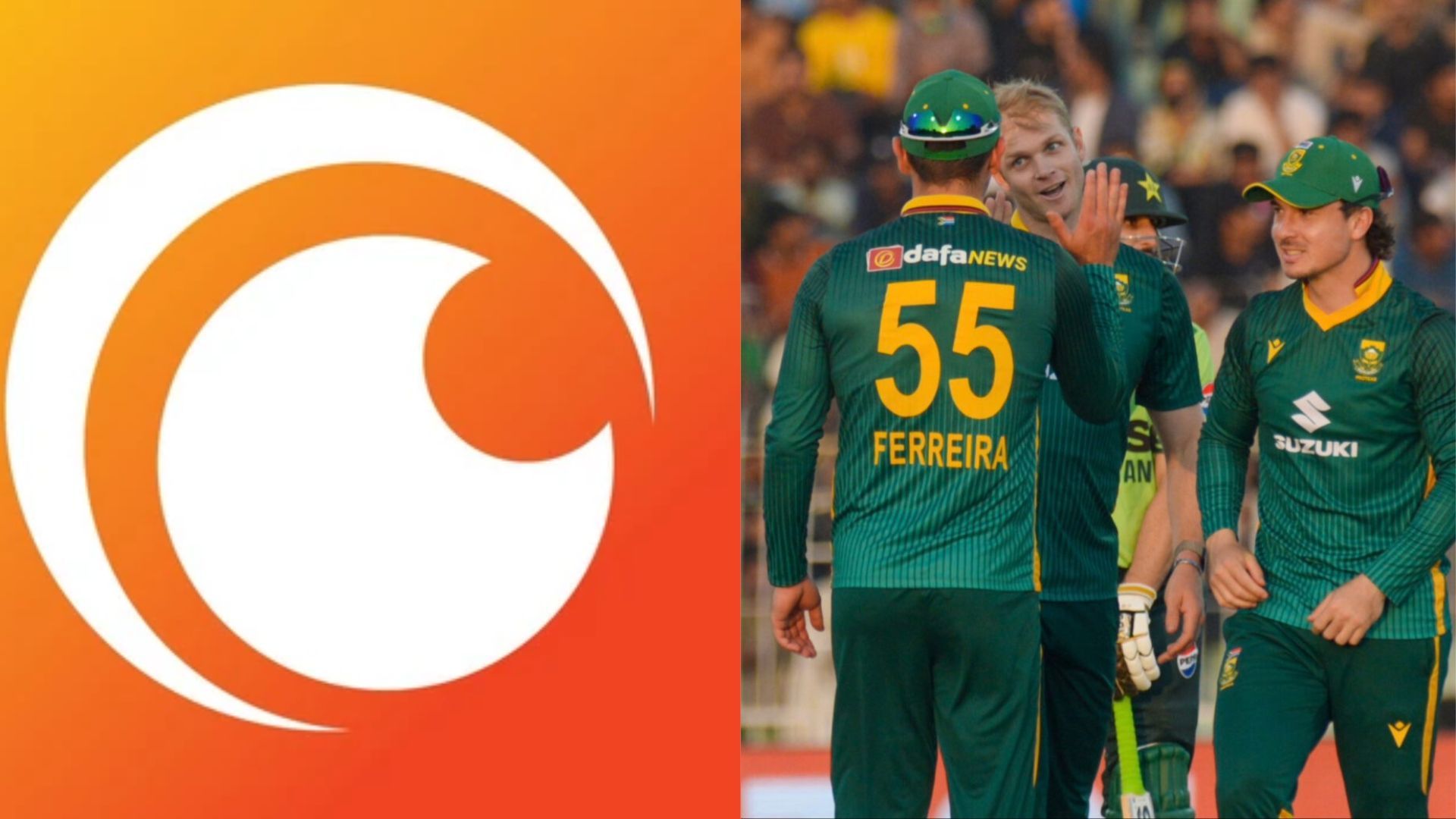 Crunchyroll logo and cricket team (Image credit: Crunchyroll)