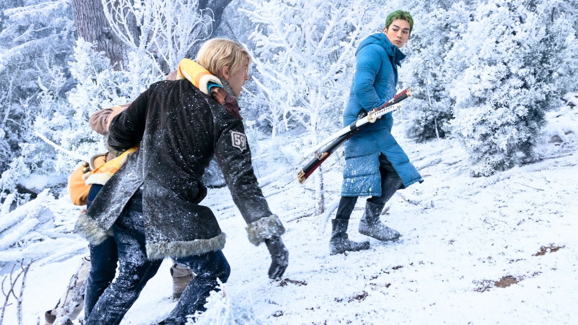 Snow scene from One Piece | Image via Netflix 
