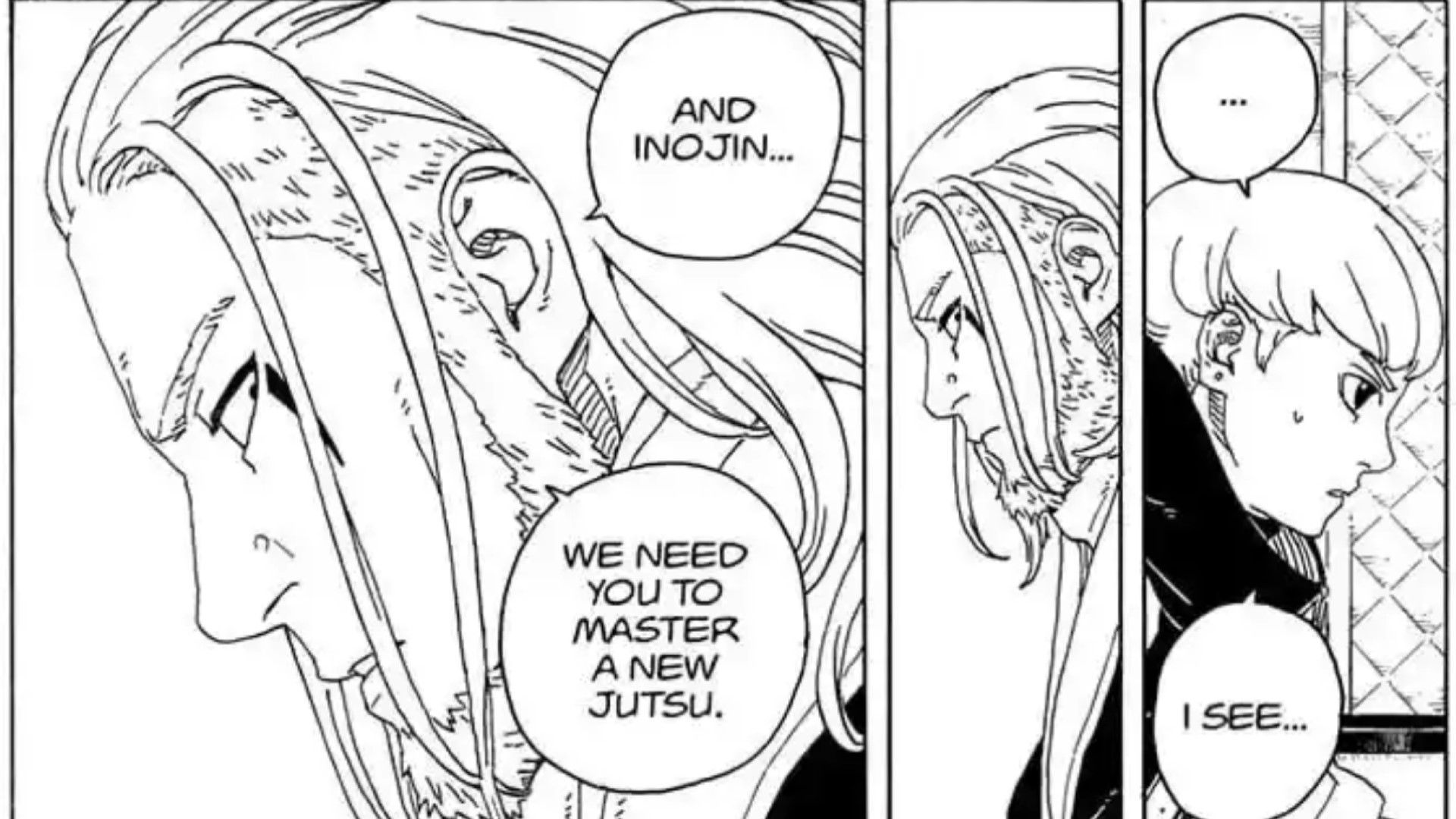 Kashin Koji talking to Inojin (Image Credit: Shueisha)