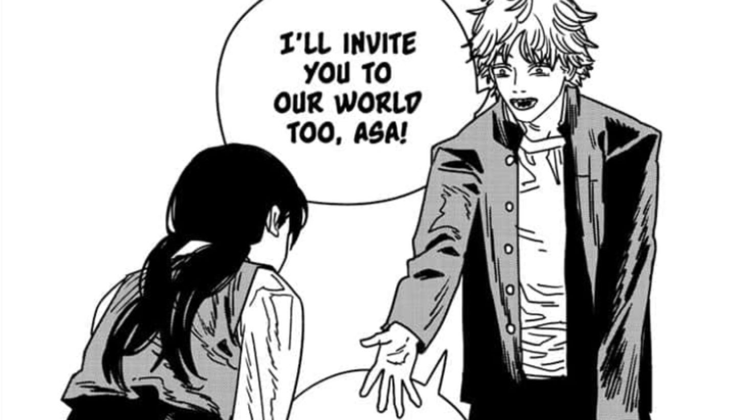 Asa and Denji, as seen in the manga (