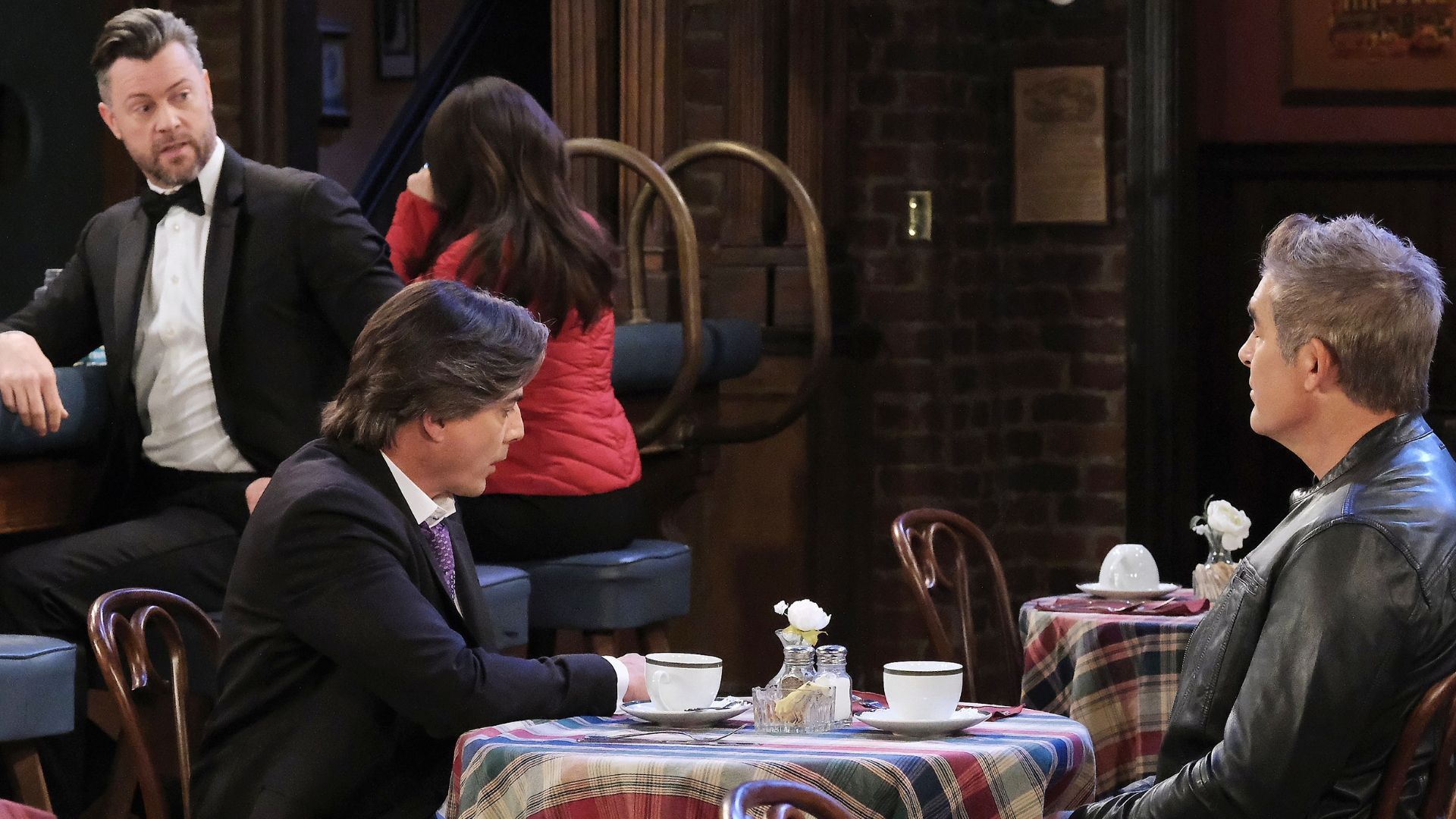 Days of our Lives&#039; EJ, Lucas, and Rafe commiserate about Sami | Image: JPI