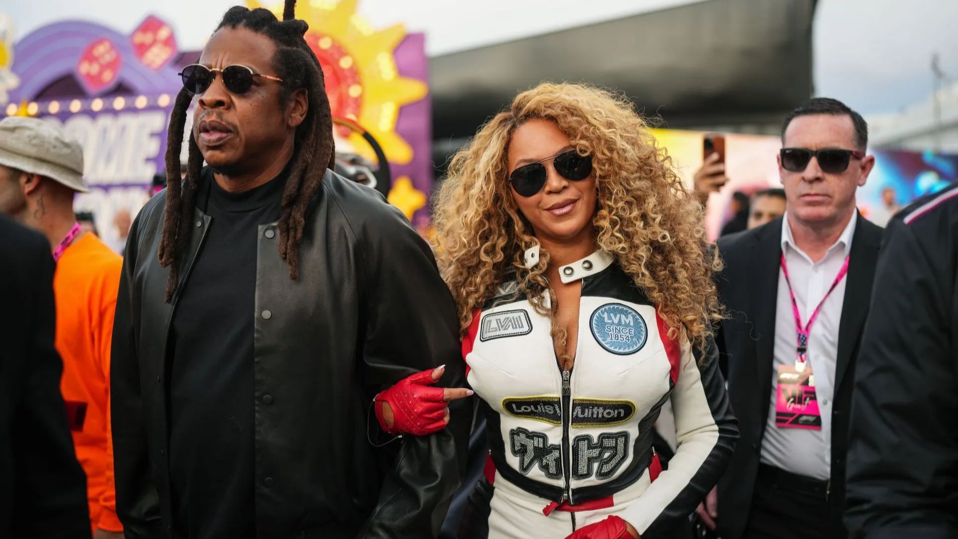 Beyonc&eacute; and Jay-Z at the F1 Grand Prix (Image via Getty)