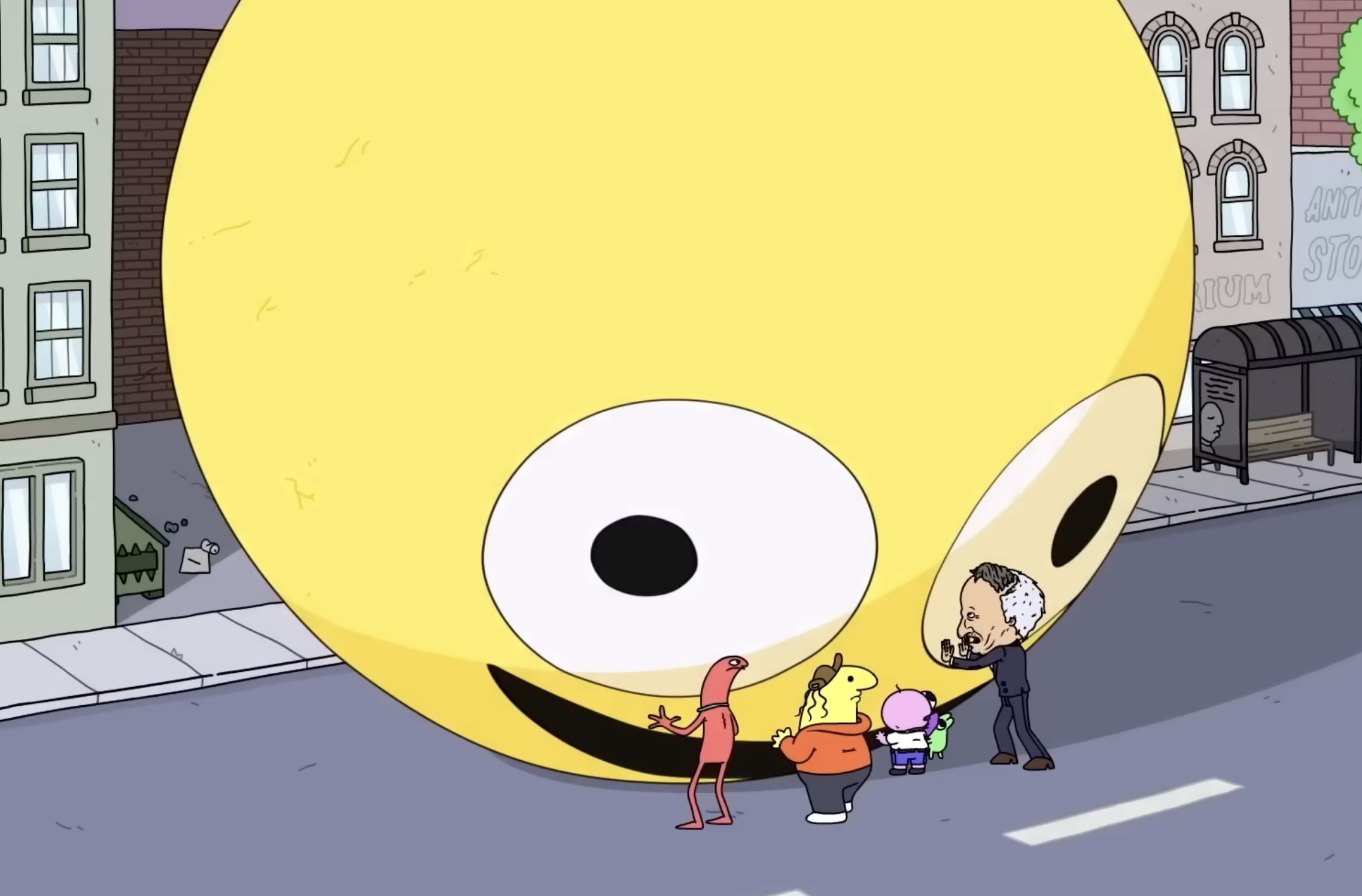 Where does Smiling Friends take place? (Image Via Adult Swim)