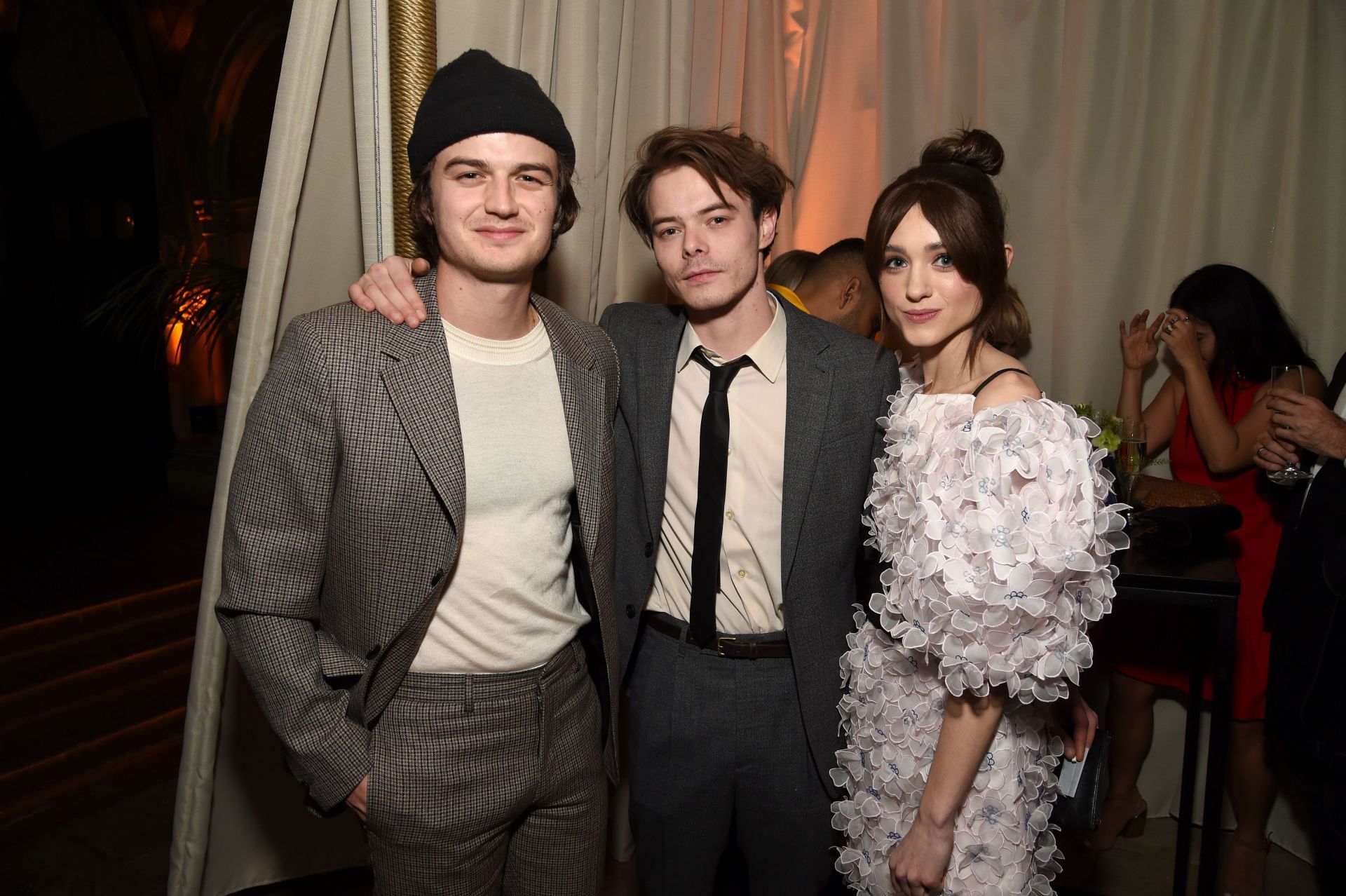 Joe Keery, Charlie Heaton and Natalia Dyer - Source: Getty