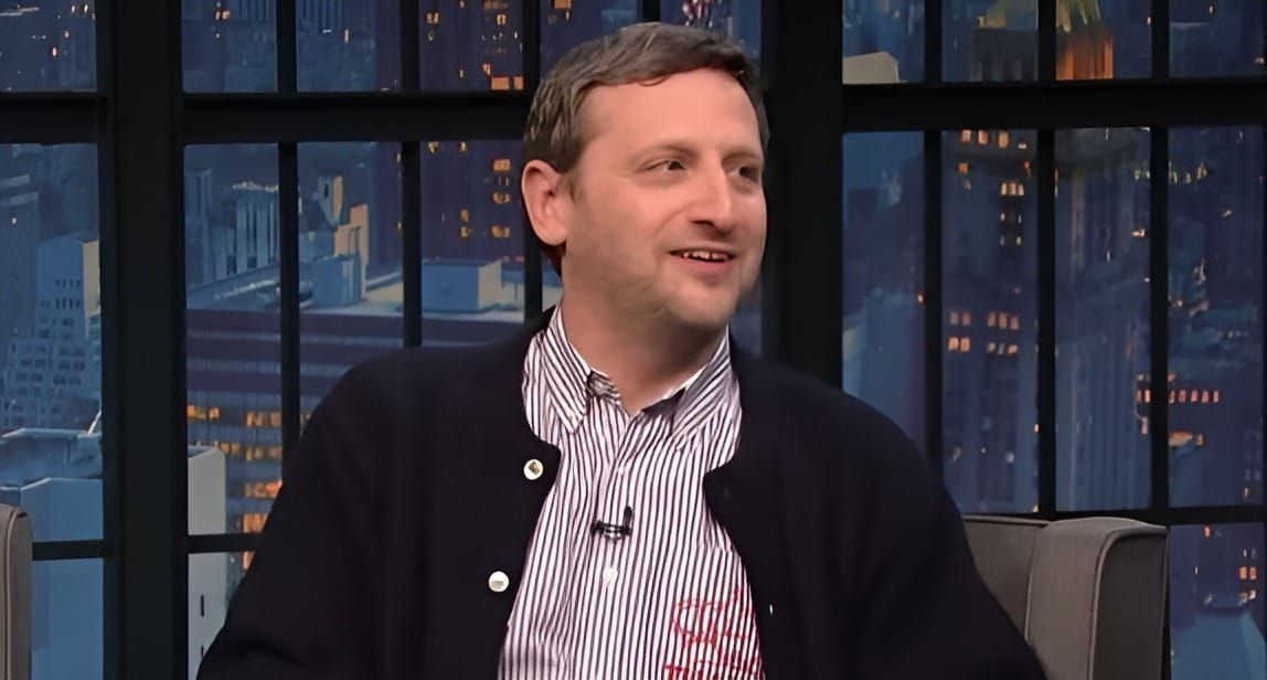 The Chair Company star Tim Robinson on Late Night with Seth Meyers | Image source: Late Night with Seth Meyers