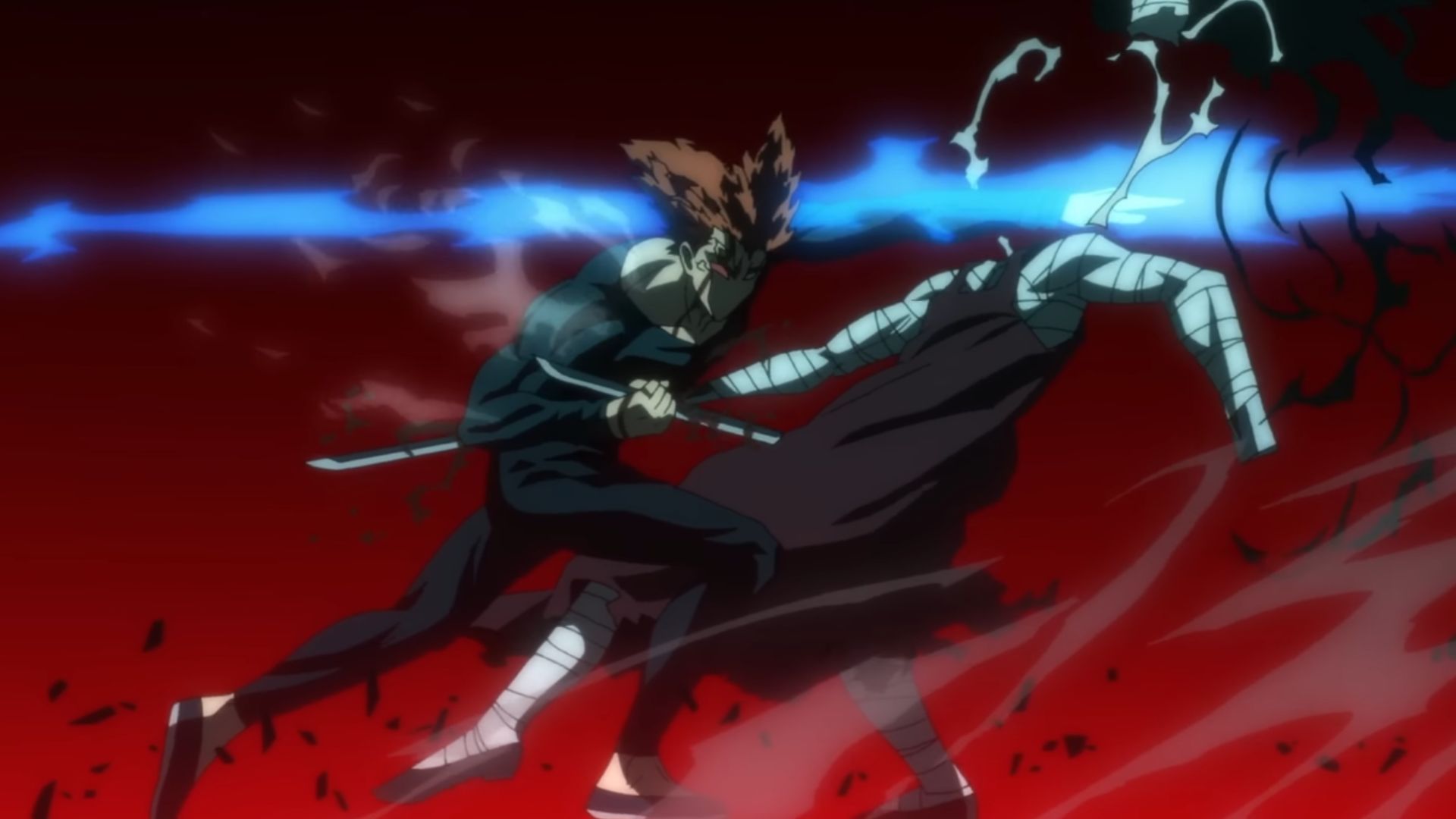 In manga, Garou pierces through Royal Ripper&#039;s chest, but in anime, it&#039;s changed (Image Source: J.C. Staff)