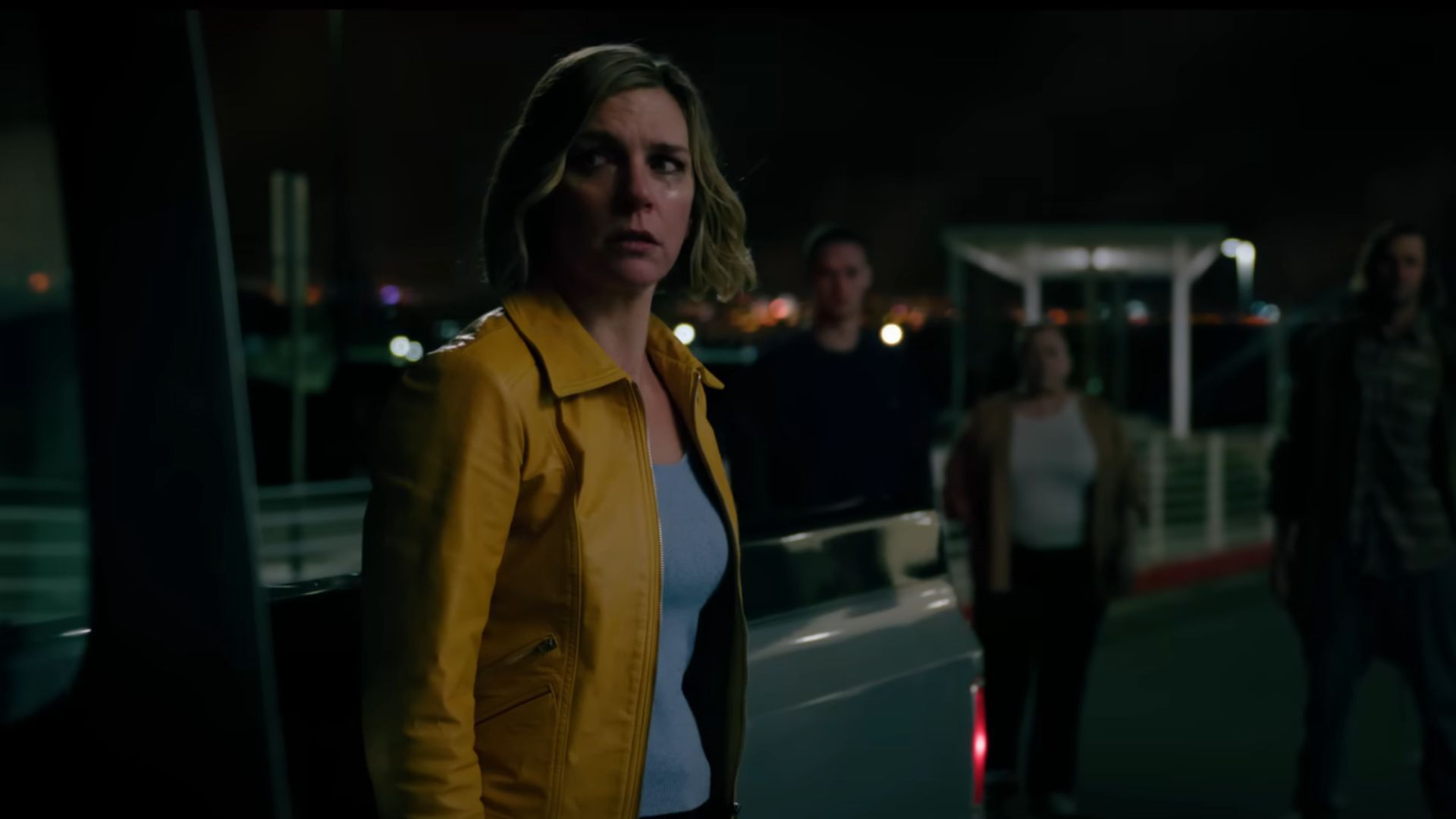 Rhea Seehorn plays Carol in Pluribus. (Image via Apple TV)