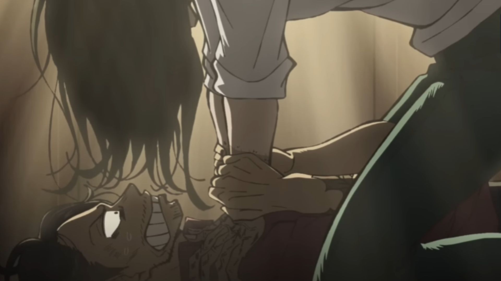 Oshibu choking Saburo Yagiuda (Image Source: Science SARU)