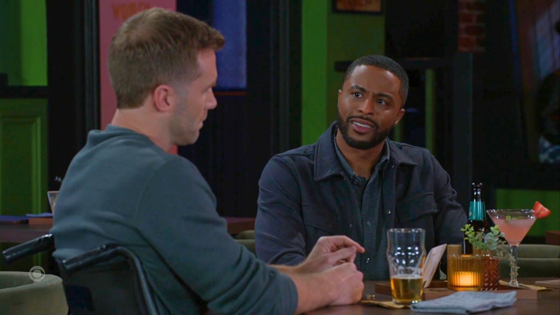 Beyond the Gates: The moment that Derek drops Jacob in it.. that look! | Image: CBS