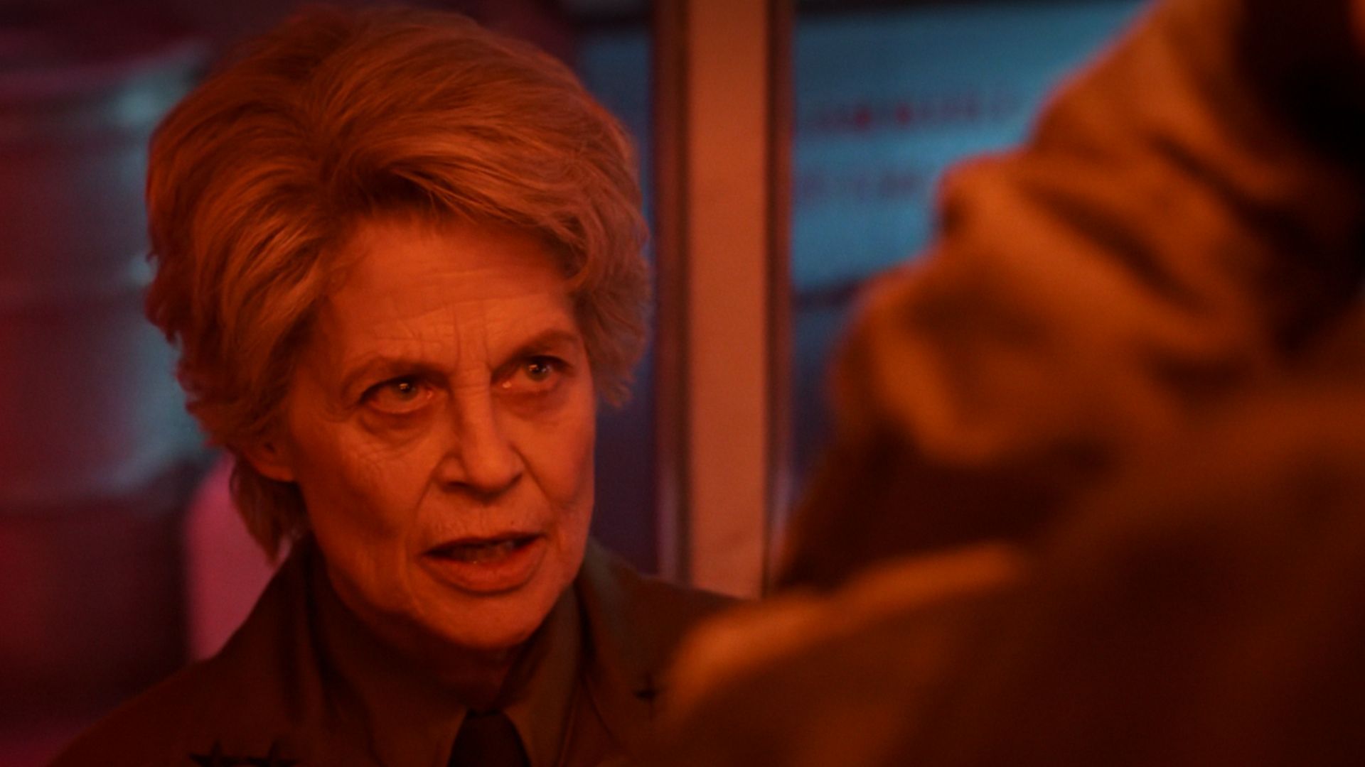 Linda Hamilton as Dr. Kay on Stranger Things Season 5, Vol. 1 (Image Via: Netflix)