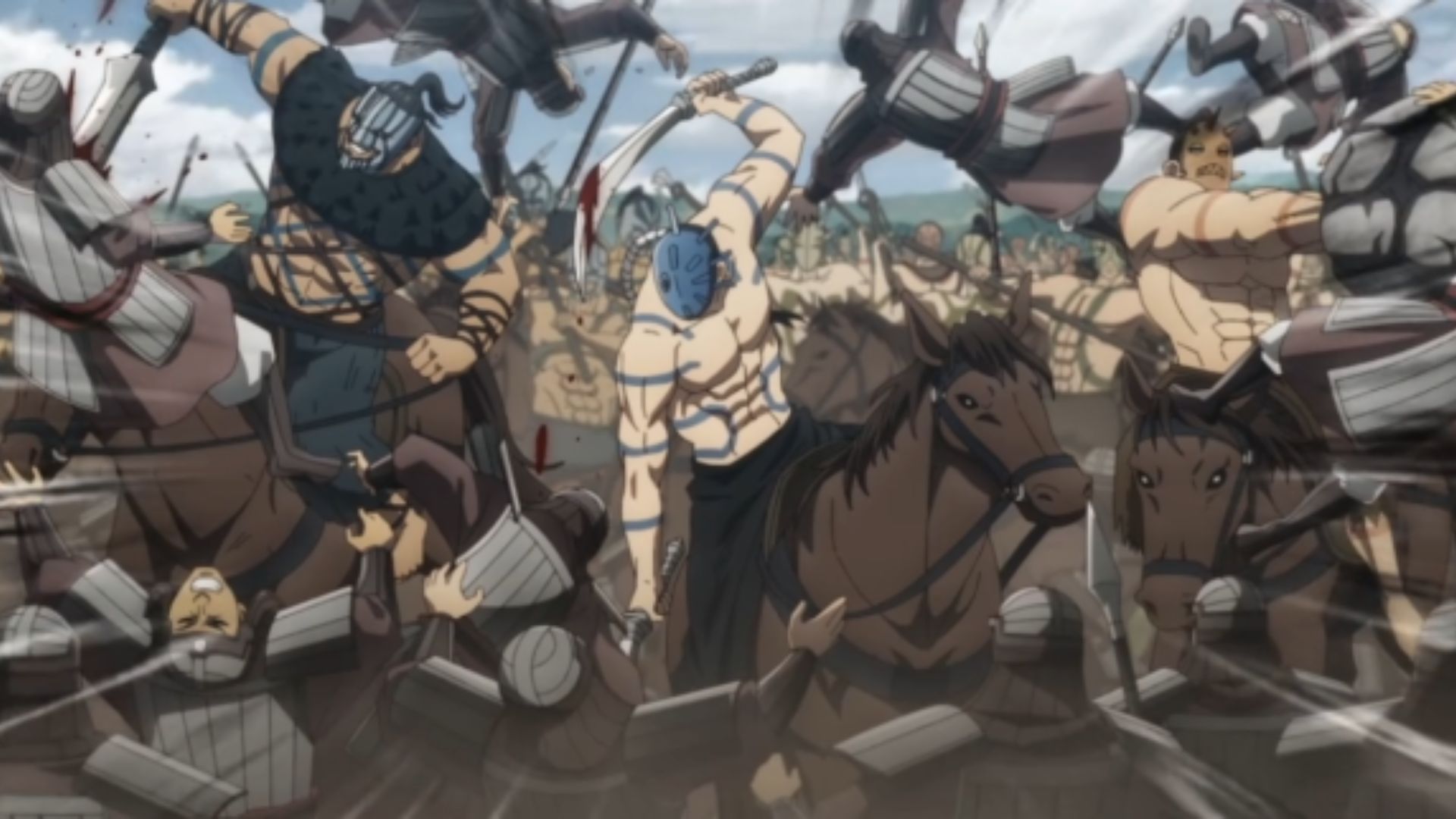 Mountain Tribe&#039;s main force in action (Image Source: Studio Pierrot)