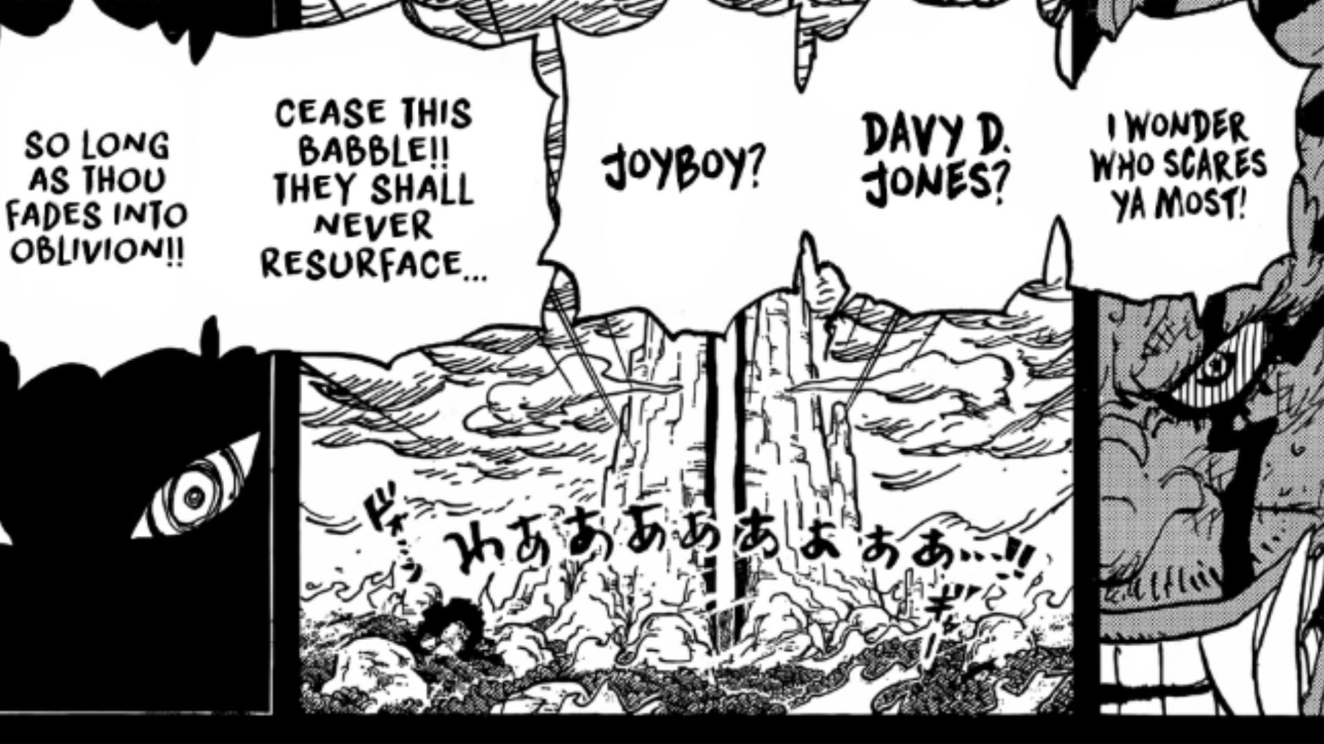 Rocks provoking Imu in One Piece Chapter 1164 (Image Source: VIZ)