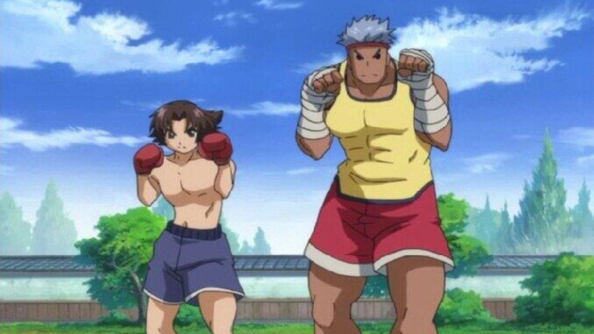 Kenichi and Apachai training (Image Credit: TMS Entertainment)