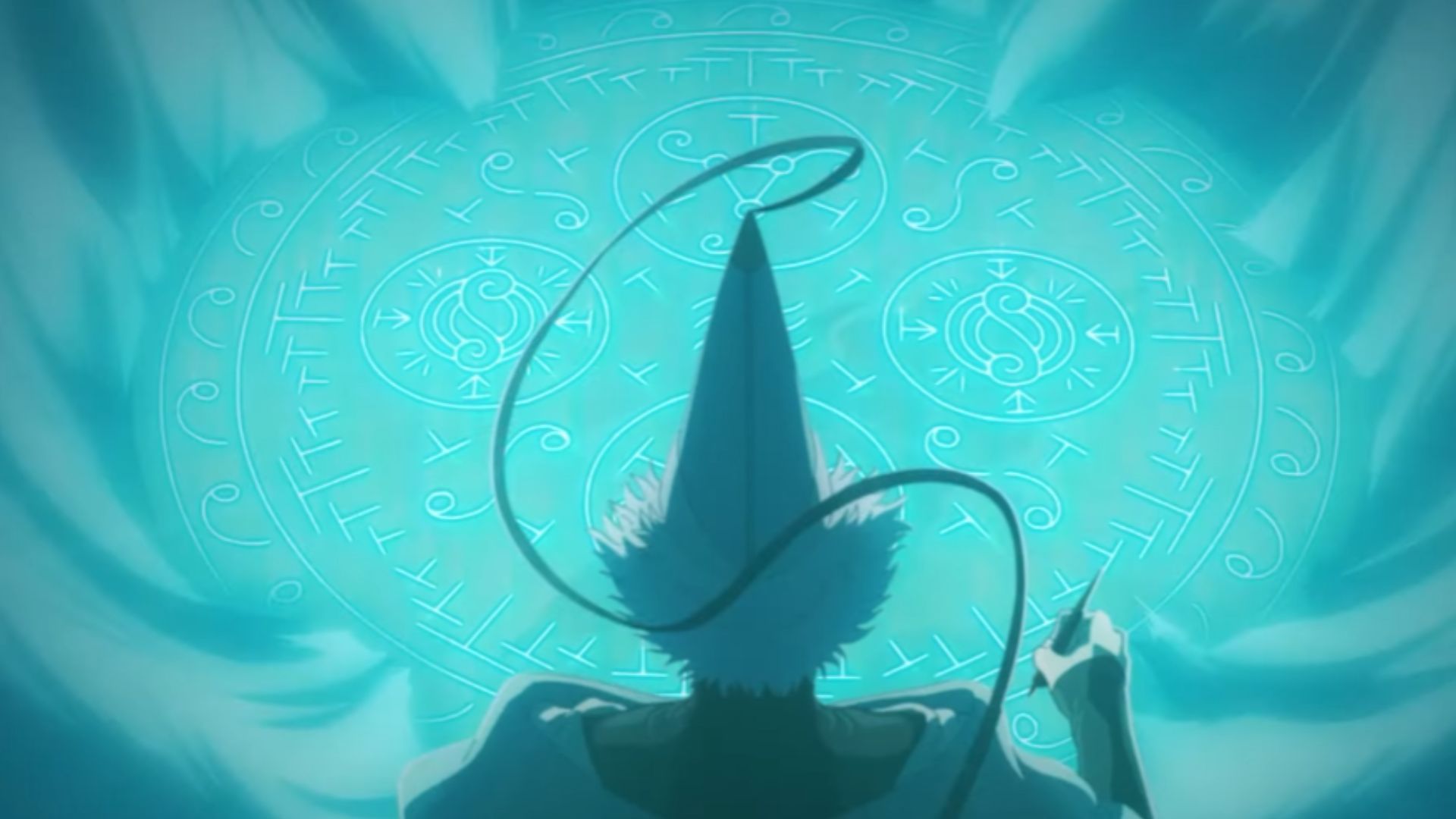 Qifrey as seen drawing magical circles (Image Source: Studio BUG FILM)