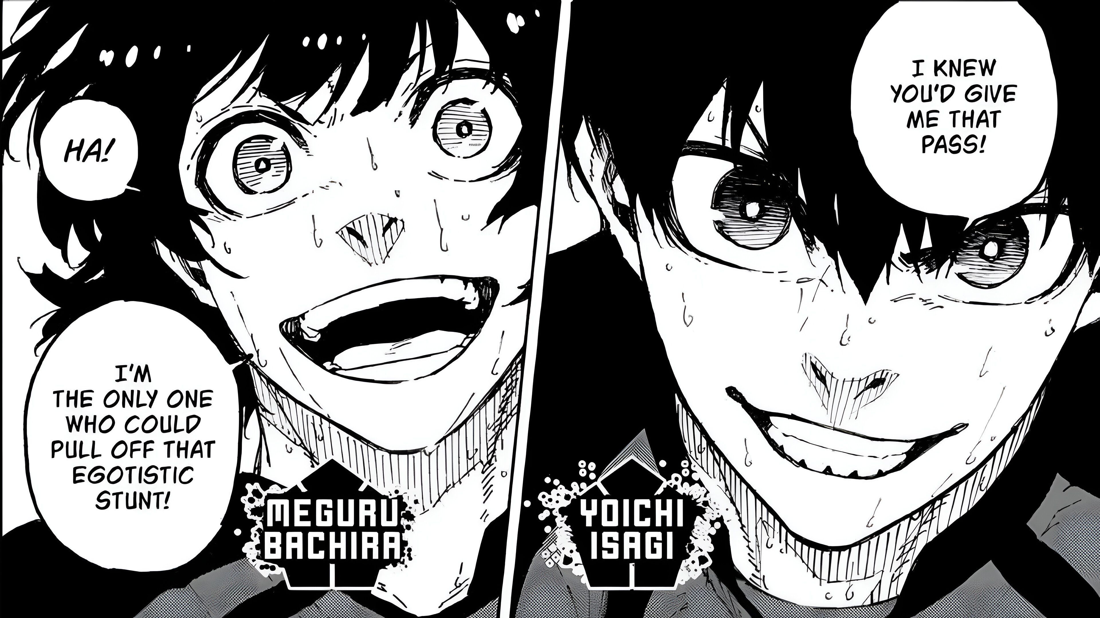 Isagi and Bachira after winning the U20 opening match 