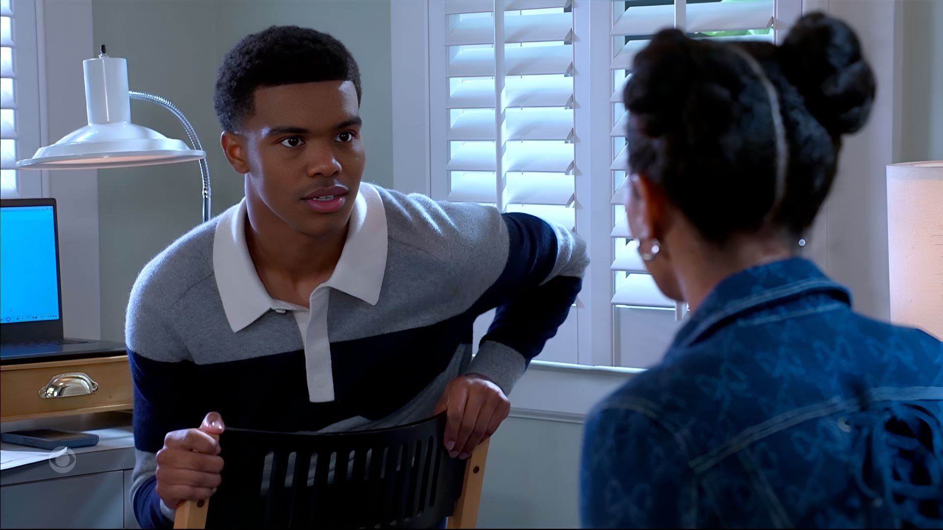 Tyrell was willing to be treated to a nice Hawaiian punch to defend his sister&#039;s honor on Beyond the Gates | Image: CBS