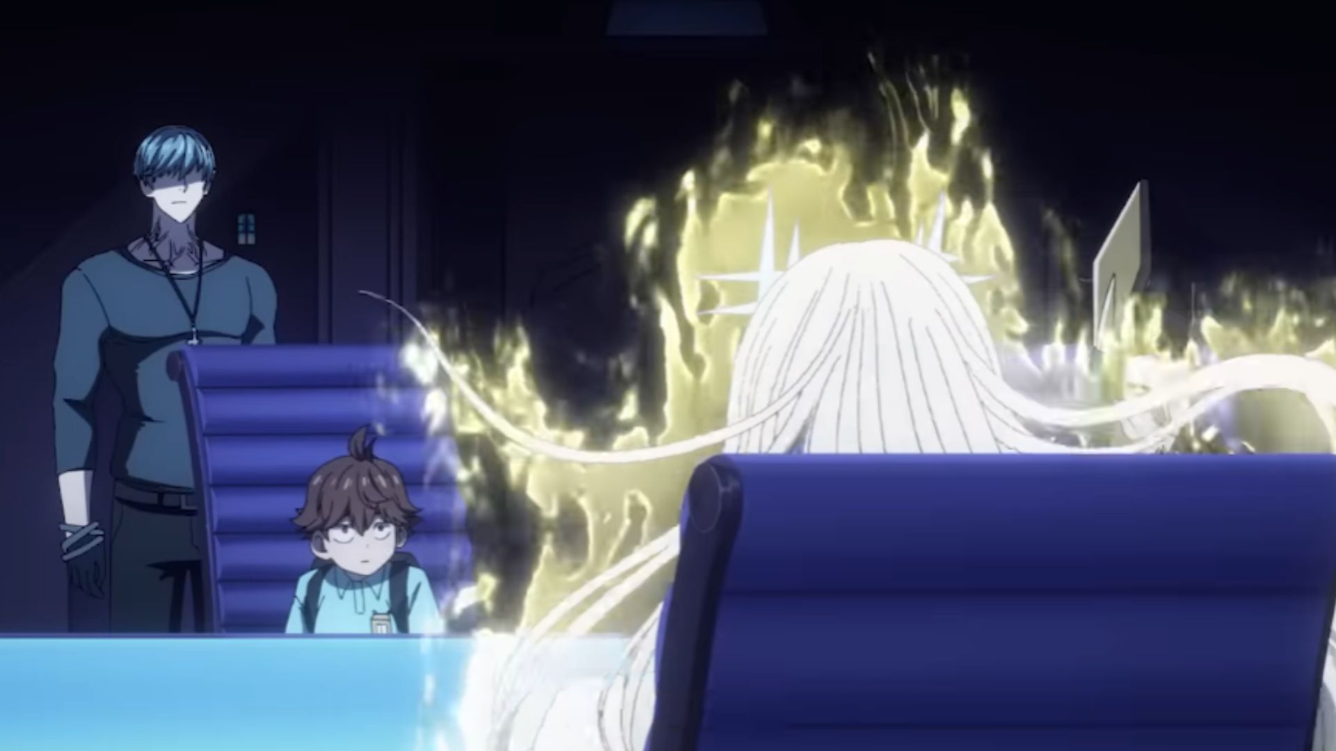 Amai Mask and Flashy Flash&#039;s heated argument (Image Source: J.C. Staff)