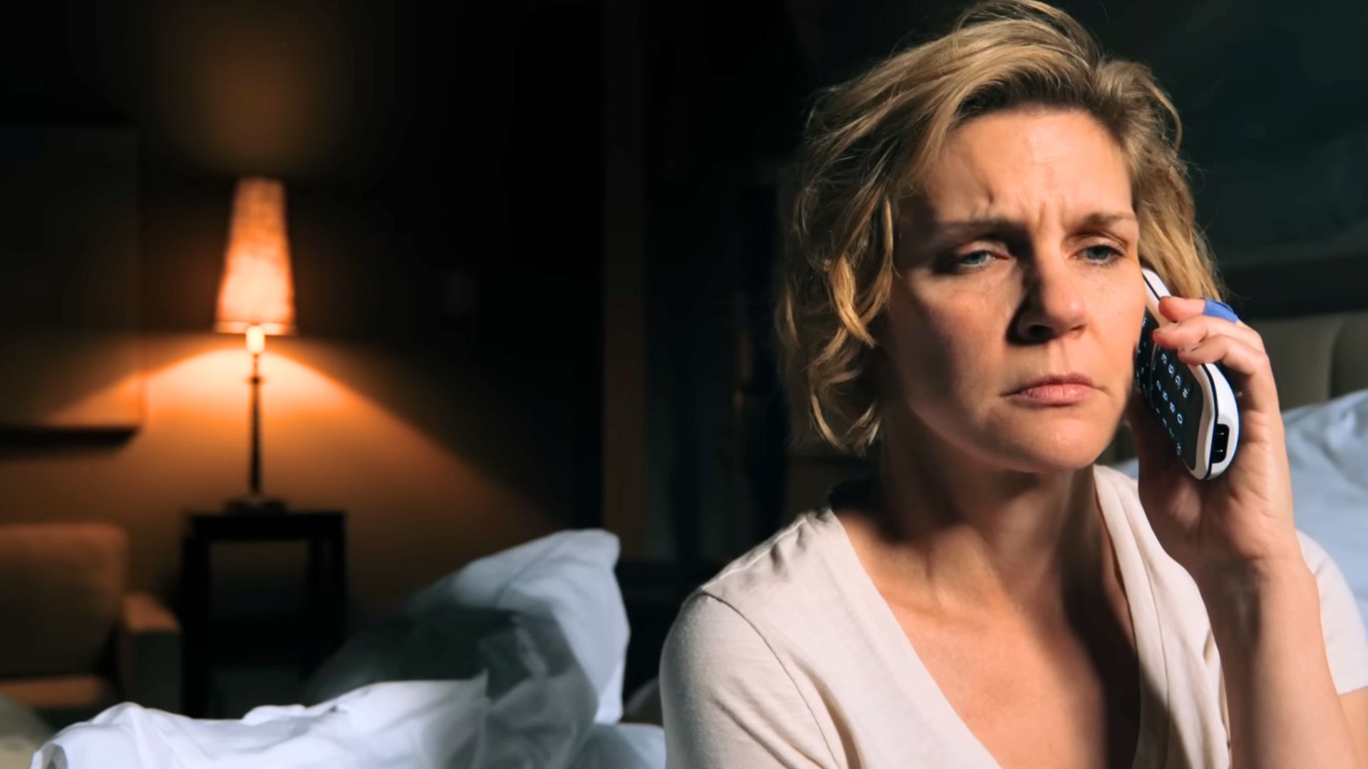 Rhea Seehorn in Pluribus | Image via YouTube/Apple TV