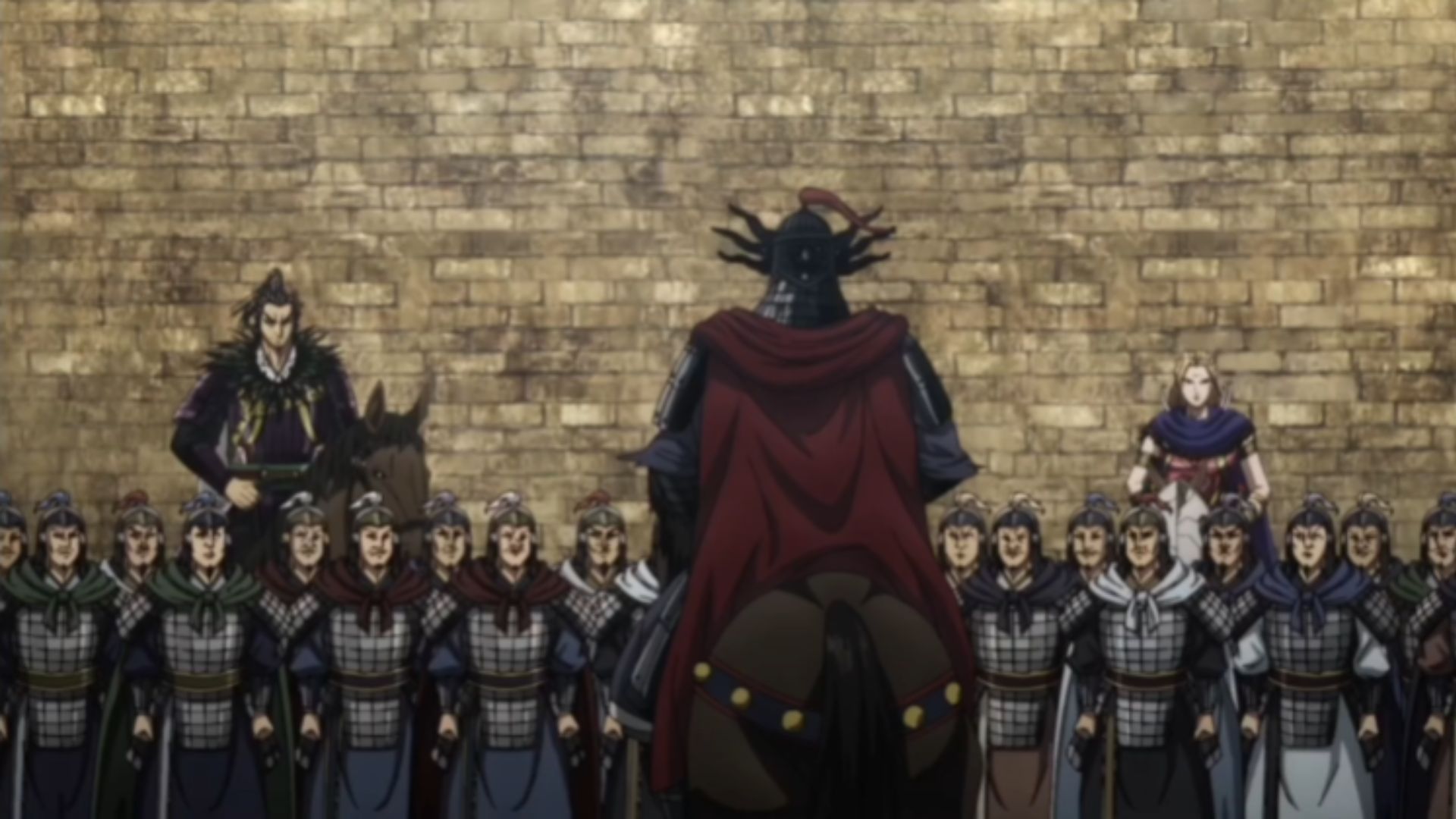 Commanding General Ou Sen orders everyone to move out from the fortress (Image Source: Studio Pierrot)