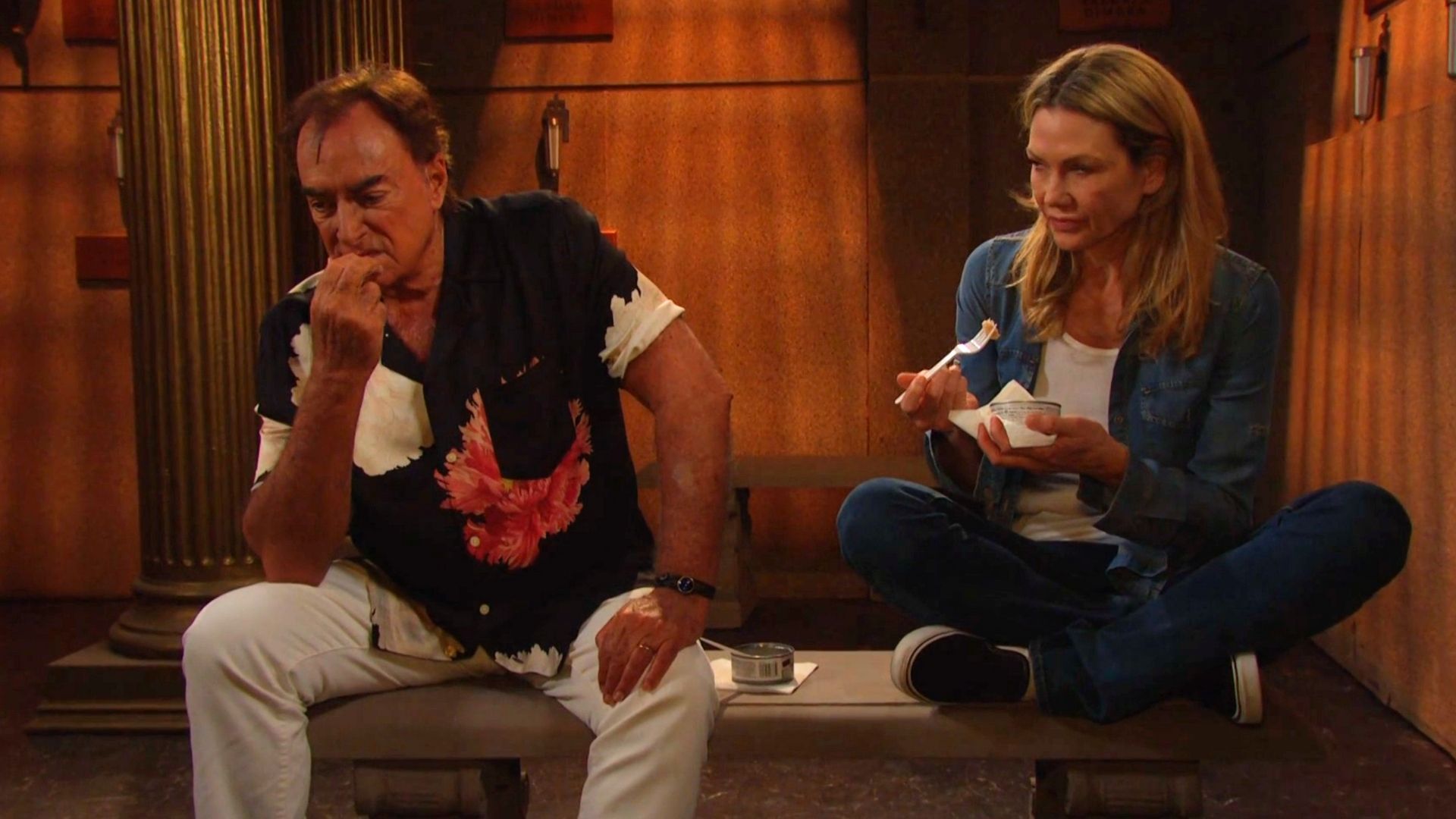 Kristen and Tony enjoy a Thanksgiving feast | Image: Peacock