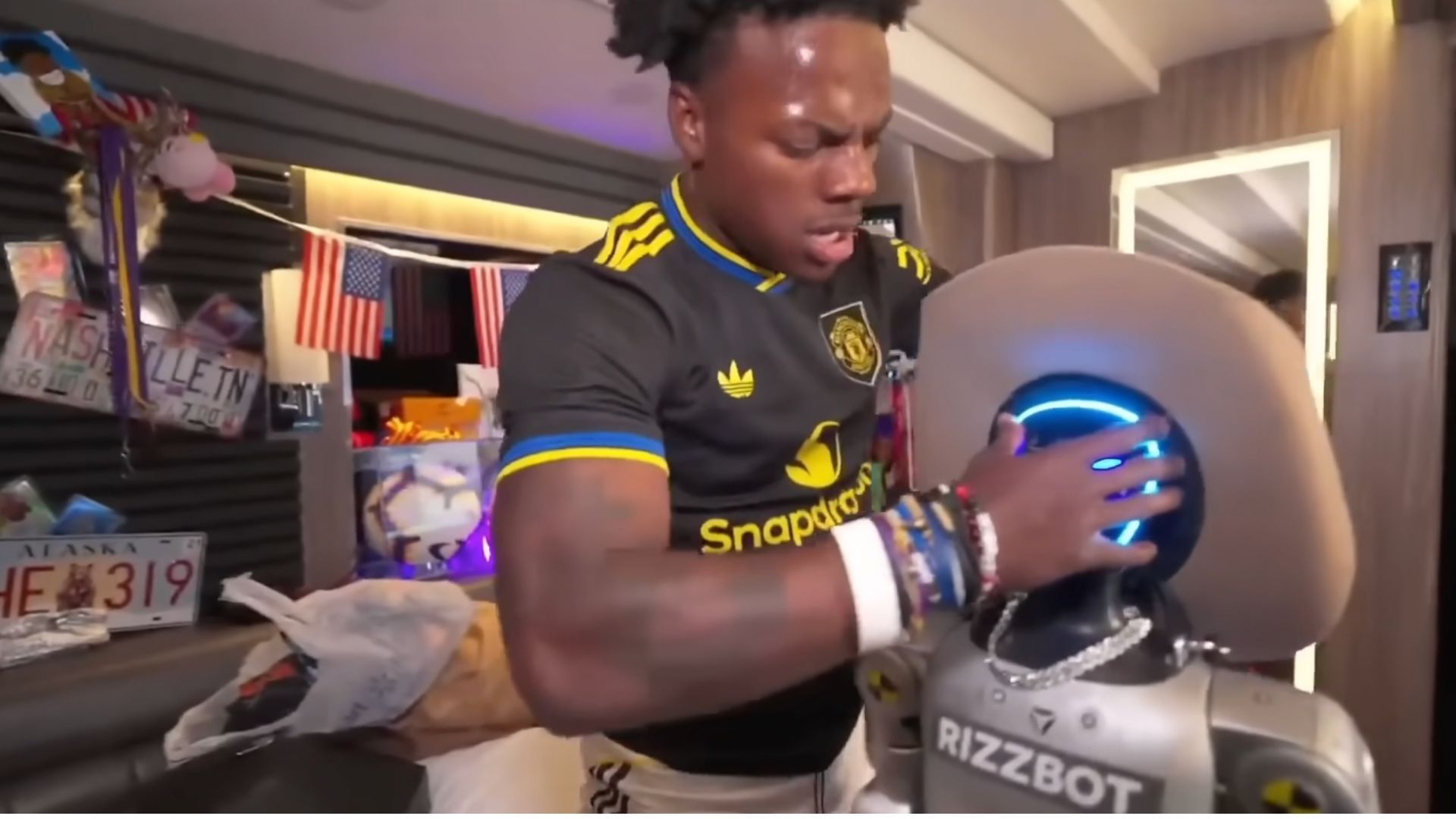 IShowSpeed meets Rizzbot (Image via YouTube)