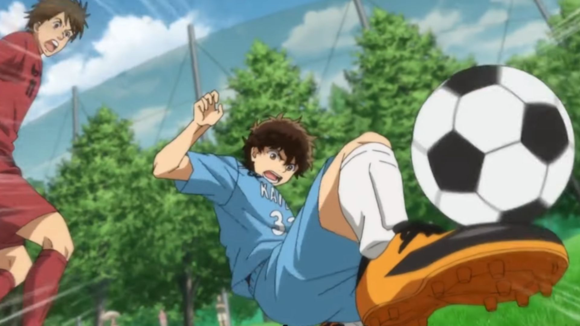 Soccer match from Ao Ashi Season 1 (Image Source: Production I.G.)