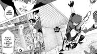 Kurona is the first one to clear the ball (Image Source: K Manga)