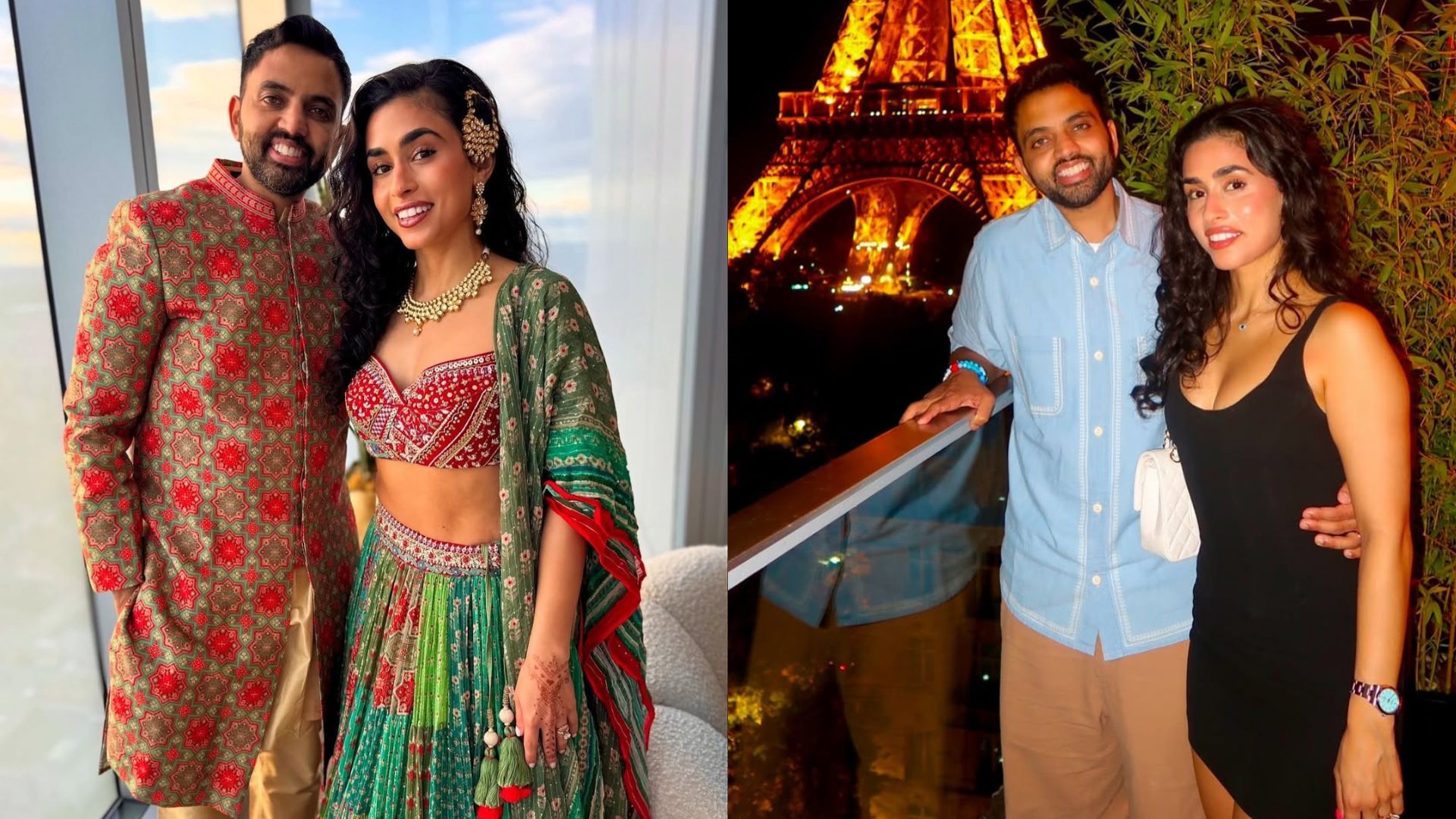 Akaash Singh and his wife Jasleen (Images via Instagram/@thejasleensingh)