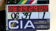 A view of the clapper is seen on the set of the CIA (Image via Getty)
