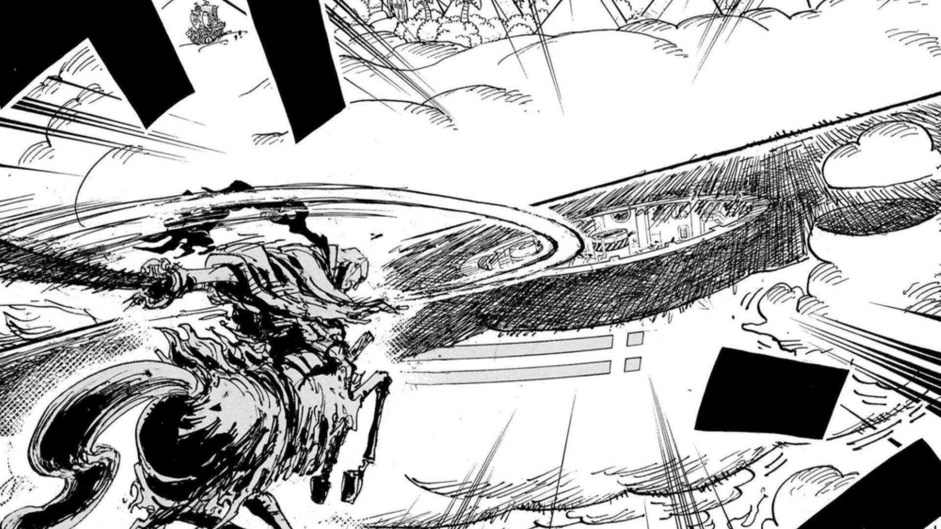 Nusjuro cutting the Labophase in half (Image Credit: Shueisha)