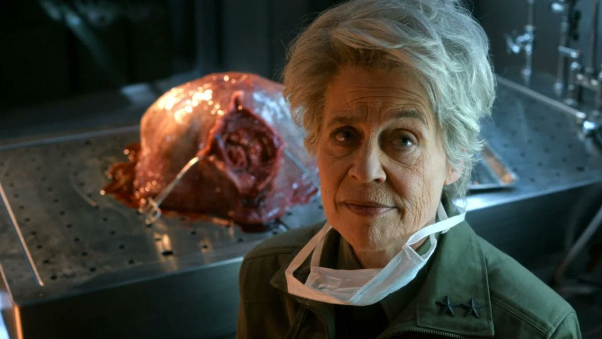 Linda Hamilton as Dr. Kay on Stranger Things Season 5, Vol. 1 (Image Via: Netflix)